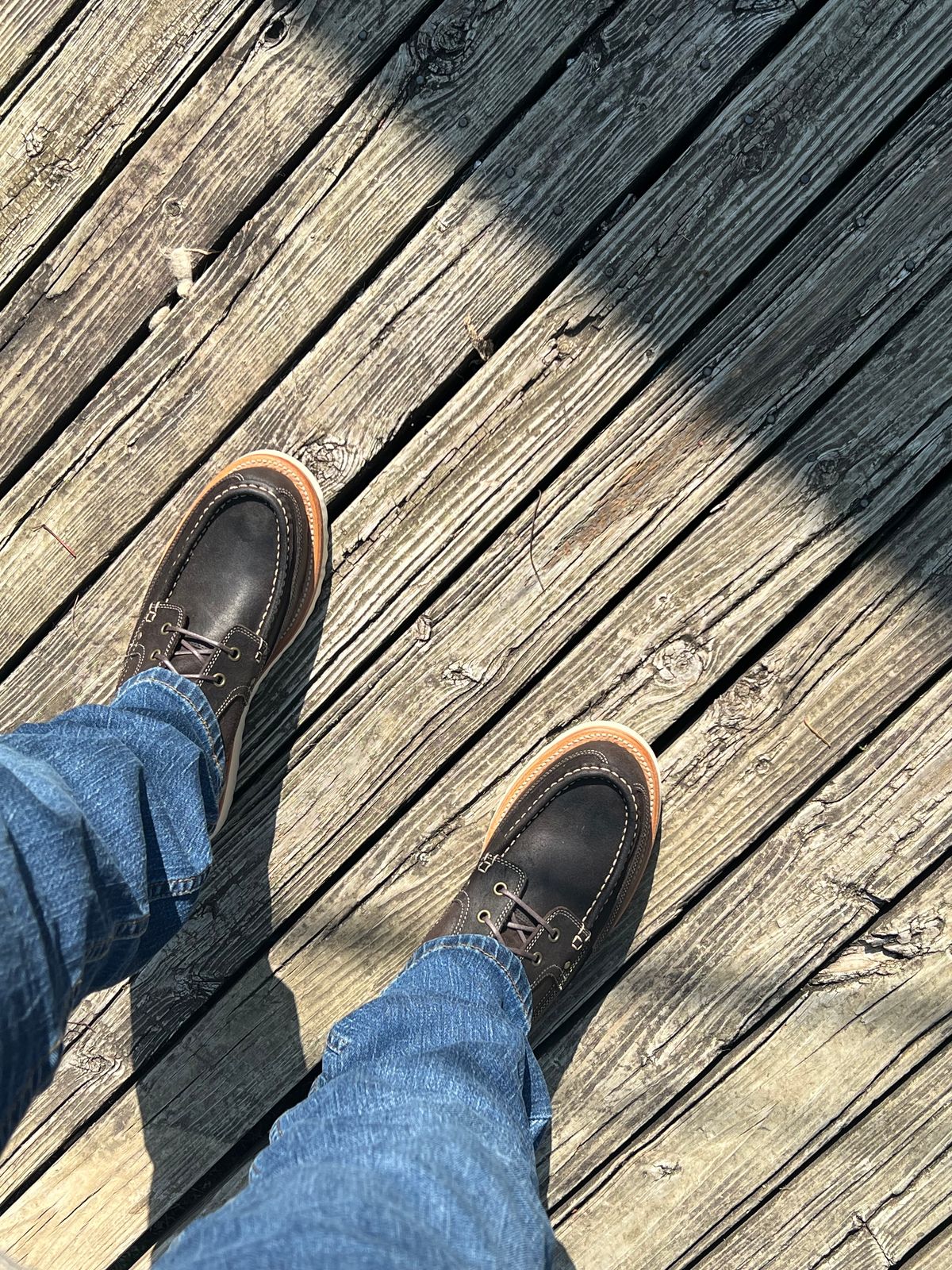 Photo by thepugilist on October 1, 2023 of the Grant Stone Field Boot in C.F. Stead Earth Waxy Commander Suede.