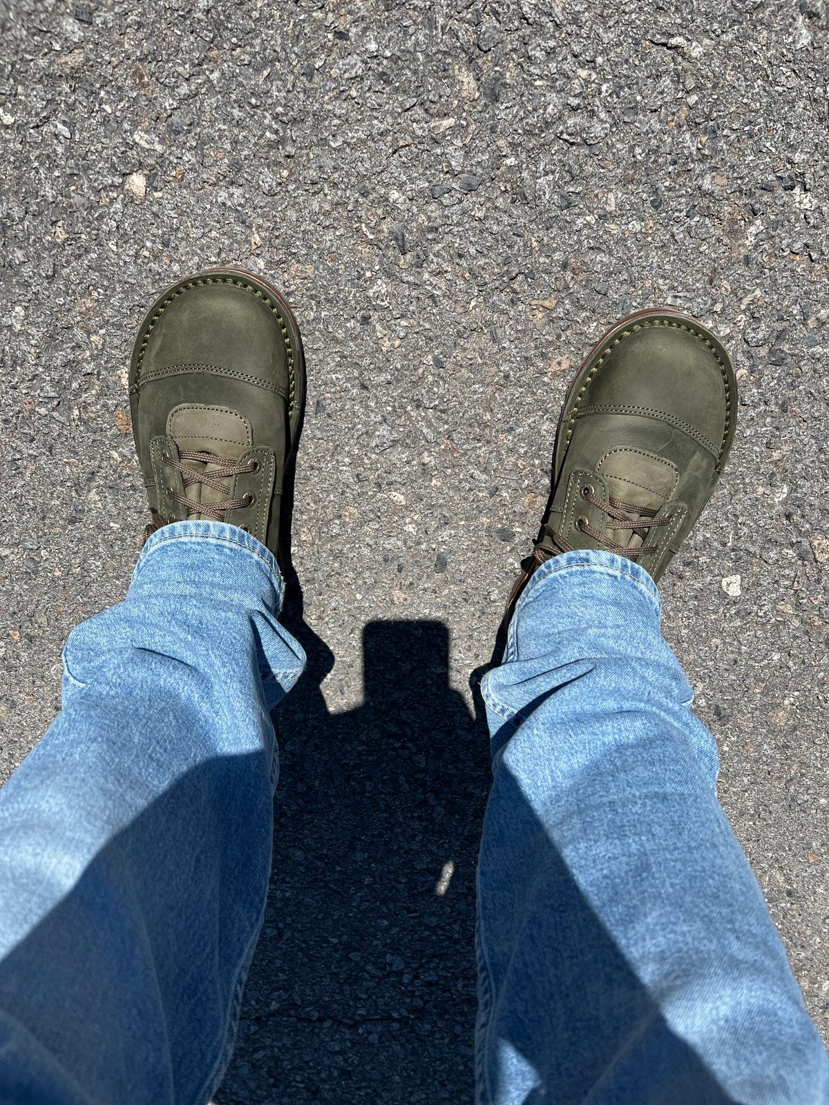 Photo by thepugilist on April 4, 2024 of the Jim Green African Ranger Barefoot Boot in Houston Green.