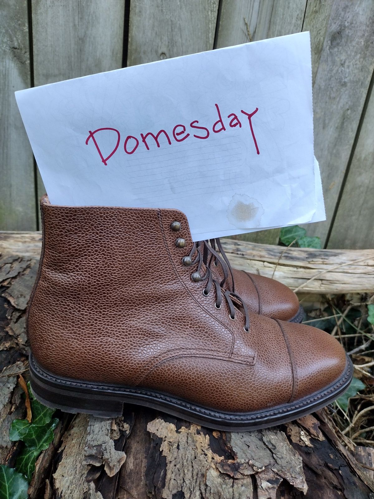 Photo by BenCh0074 on October 1, 2024 of the Caswell Boot Company Wilson in Du Puy Dark Brown Country Calf.