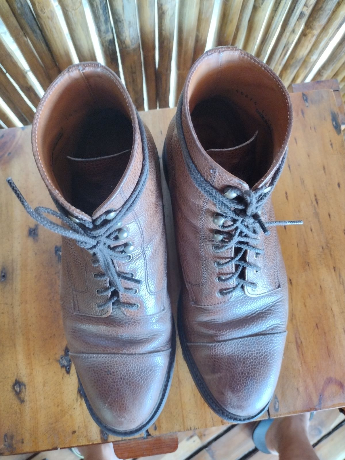 Photo by BenCh0074 on December 2, 2024 of the Caswell Boot Company Wilson in Du Puy Dark Brown Country Calf.