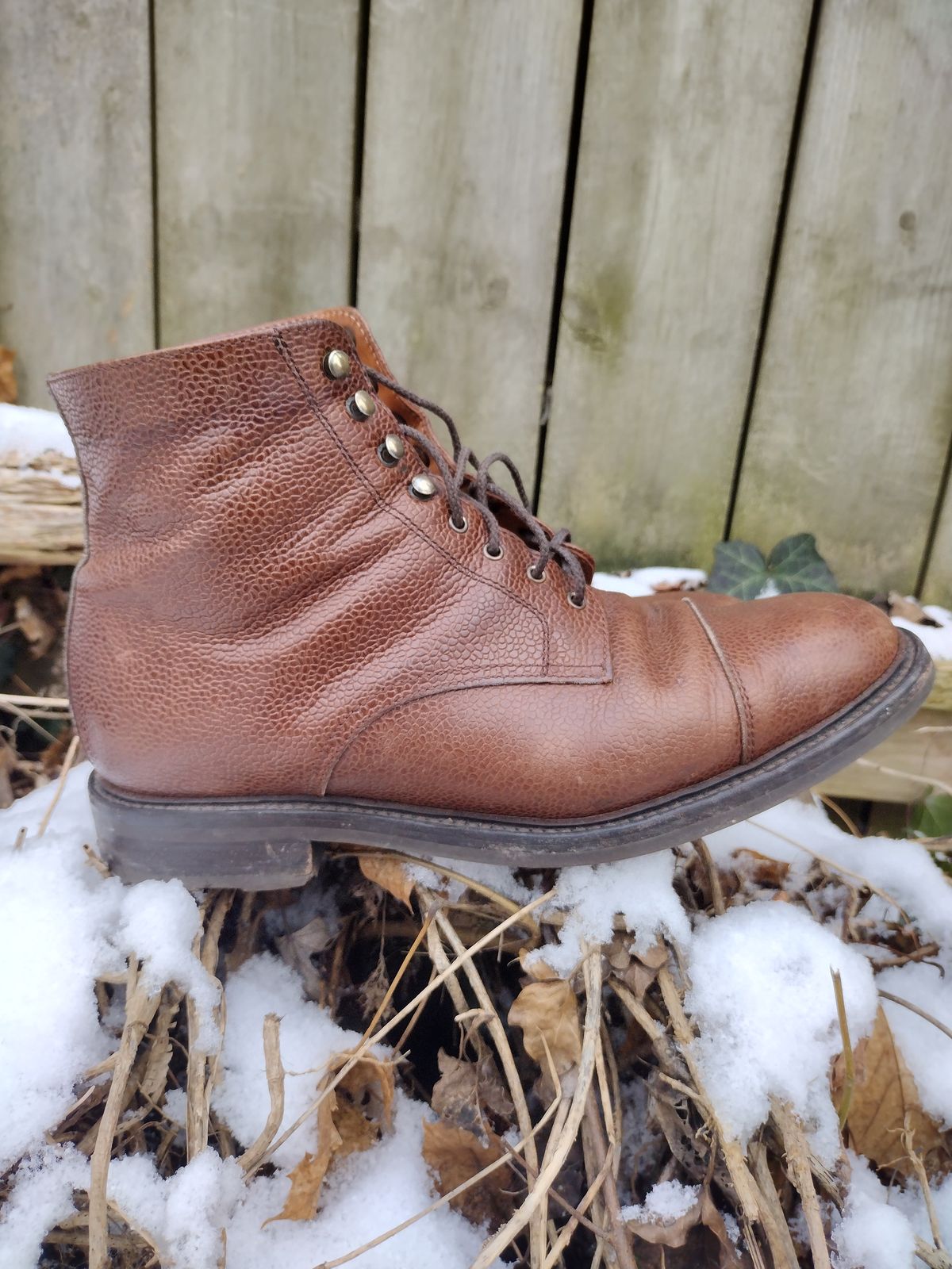 Photo by BenCh0074 on January 2, 2025 of the Caswell Boot Company Wilson in Du Puy Dark Brown Country Calf.