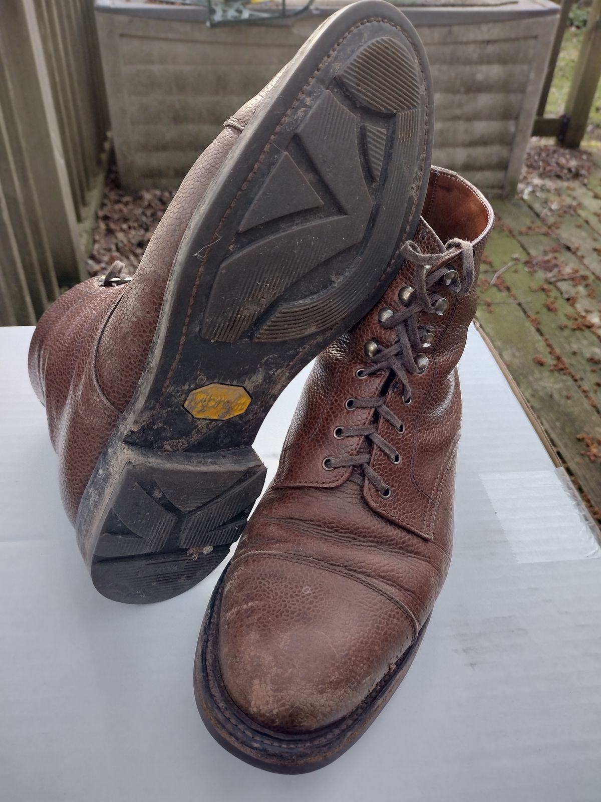 Photo by BenCh0074 on April 1, 2025 of the Caswell Boot Company Wilson in Du Puy Dark Brown Country Calf.