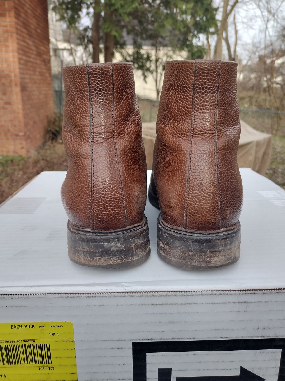 Photo by BenCh0074 on April 1, 2025 of the Caswell Boot Company Wilson in Du Puy Dark Brown Country Calf.
