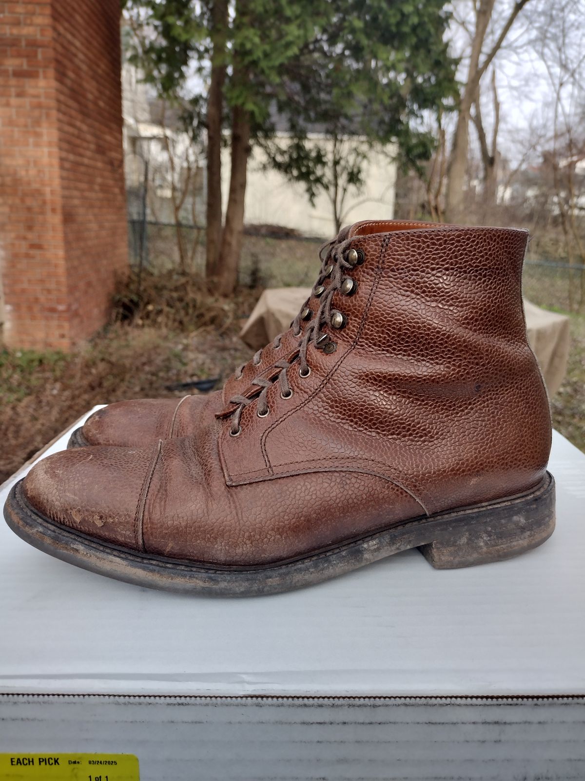 Photo by BenCh0074 on April 1, 2025 of the Caswell Boot Company Wilson in Du Puy Dark Brown Country Calf.