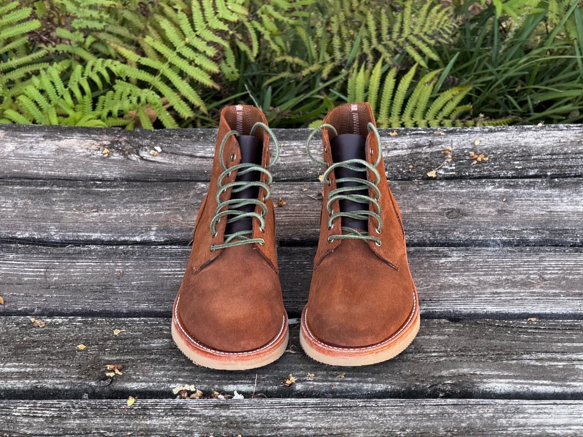 Photo by ShawnParr on October 1, 2024 of the Oak Street Bootmakers Field Boot in Seidel Aged Bark Roughout.