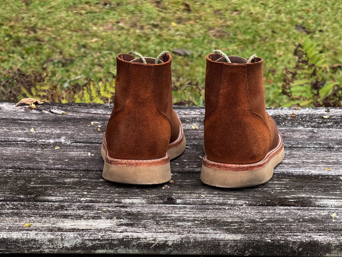 Photo by ShawnParr on November 2, 2024 of the Oak Street Bootmakers Field Boot in Seidel Aged Bark Roughout.