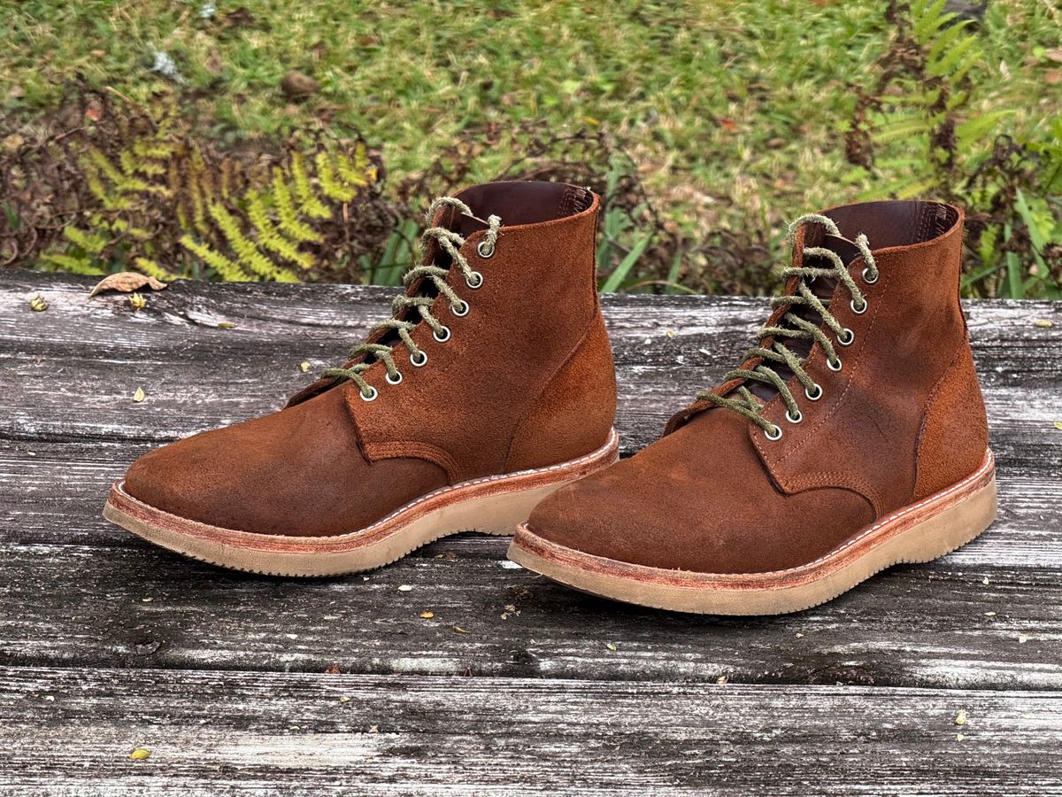 Photo by ShawnParr on November 2, 2024 of the Oak Street Bootmakers Field Boot in Seidel Aged Bark Roughout.