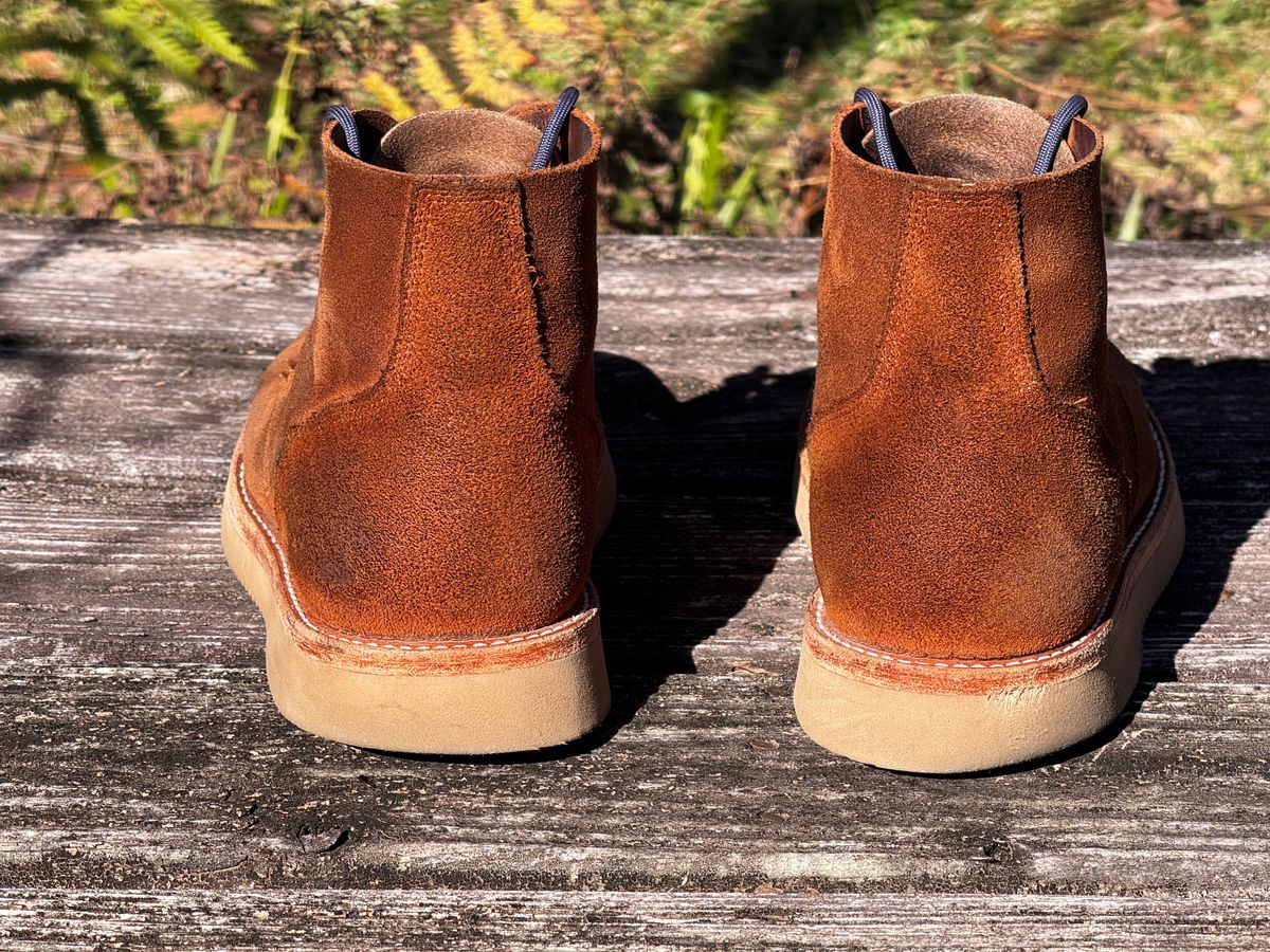 Photo by ShawnParr on December 1, 2024 of the Oak Street Bootmakers Field Boot in Seidel Aged Bark Roughout.