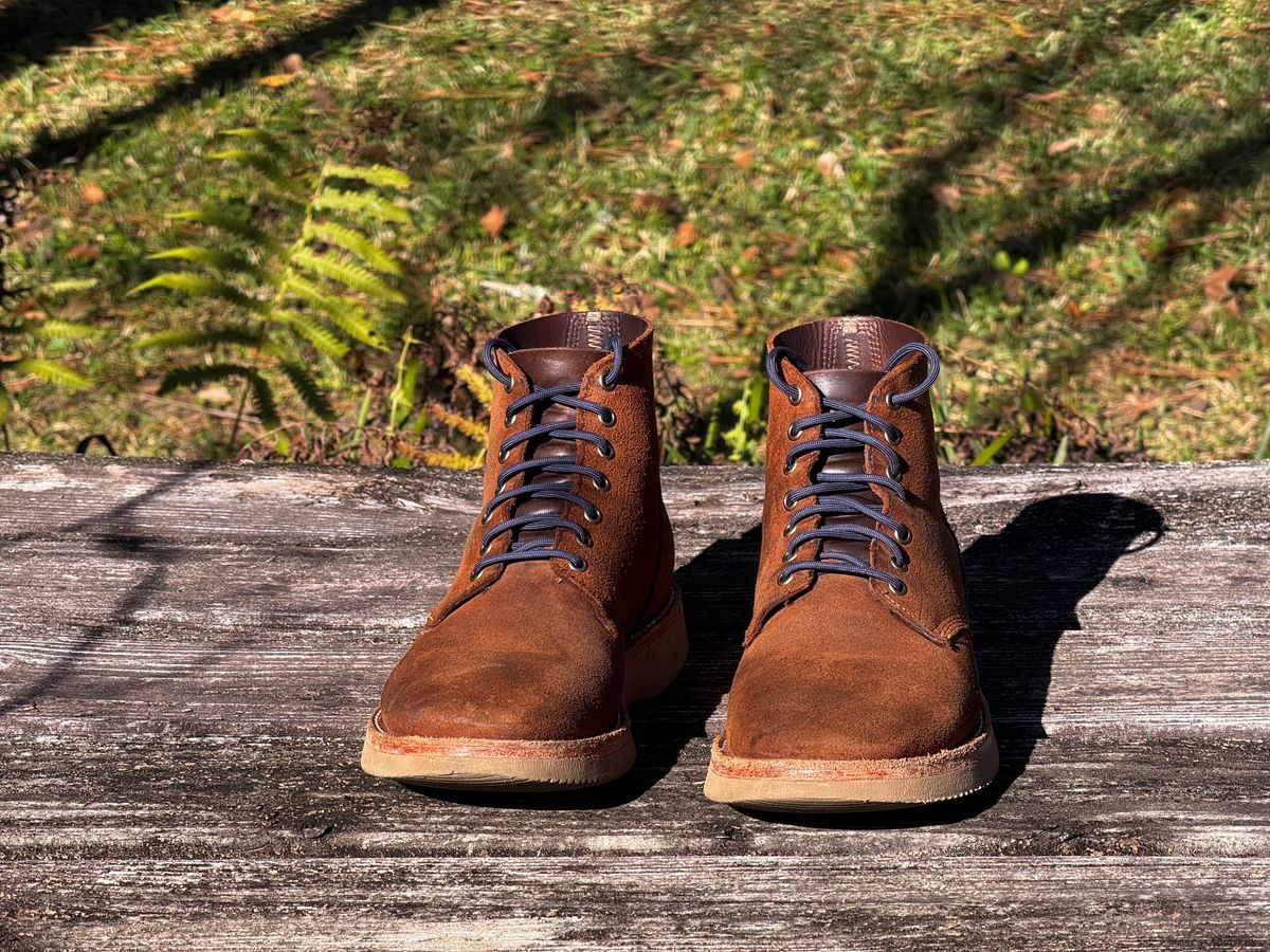 Photo by ShawnParr on December 1, 2024 of the Oak Street Bootmakers Field Boot in Seidel Aged Bark Roughout.