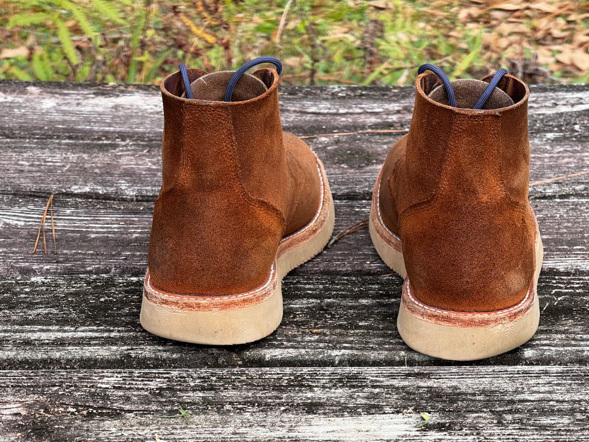 Photo by ShawnParr on January 4, 2025 of the Oak Street Bootmakers Field Boot in Seidel Aged Bark Roughout.