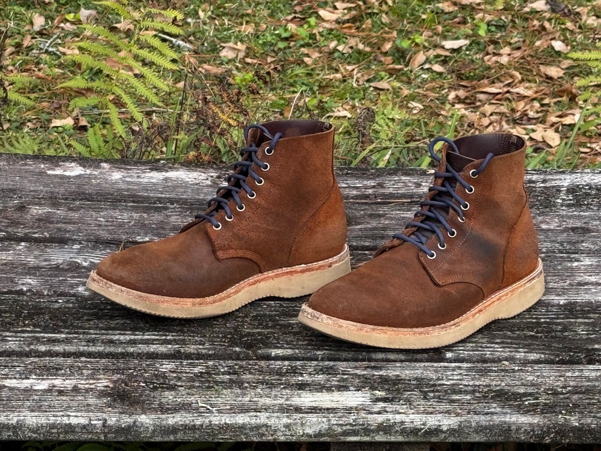 Photo by ShawnParr on January 4, 2025 of the Oak Street Bootmakers Field Boot in Seidel Aged Bark Roughout.