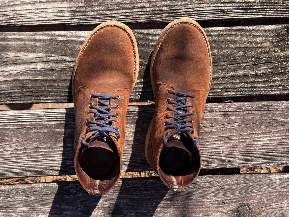 Photo by ShawnParr on February 1, 2025 of the Oak Street Bootmakers Field Boot in Seidel Aged Bark Roughout.