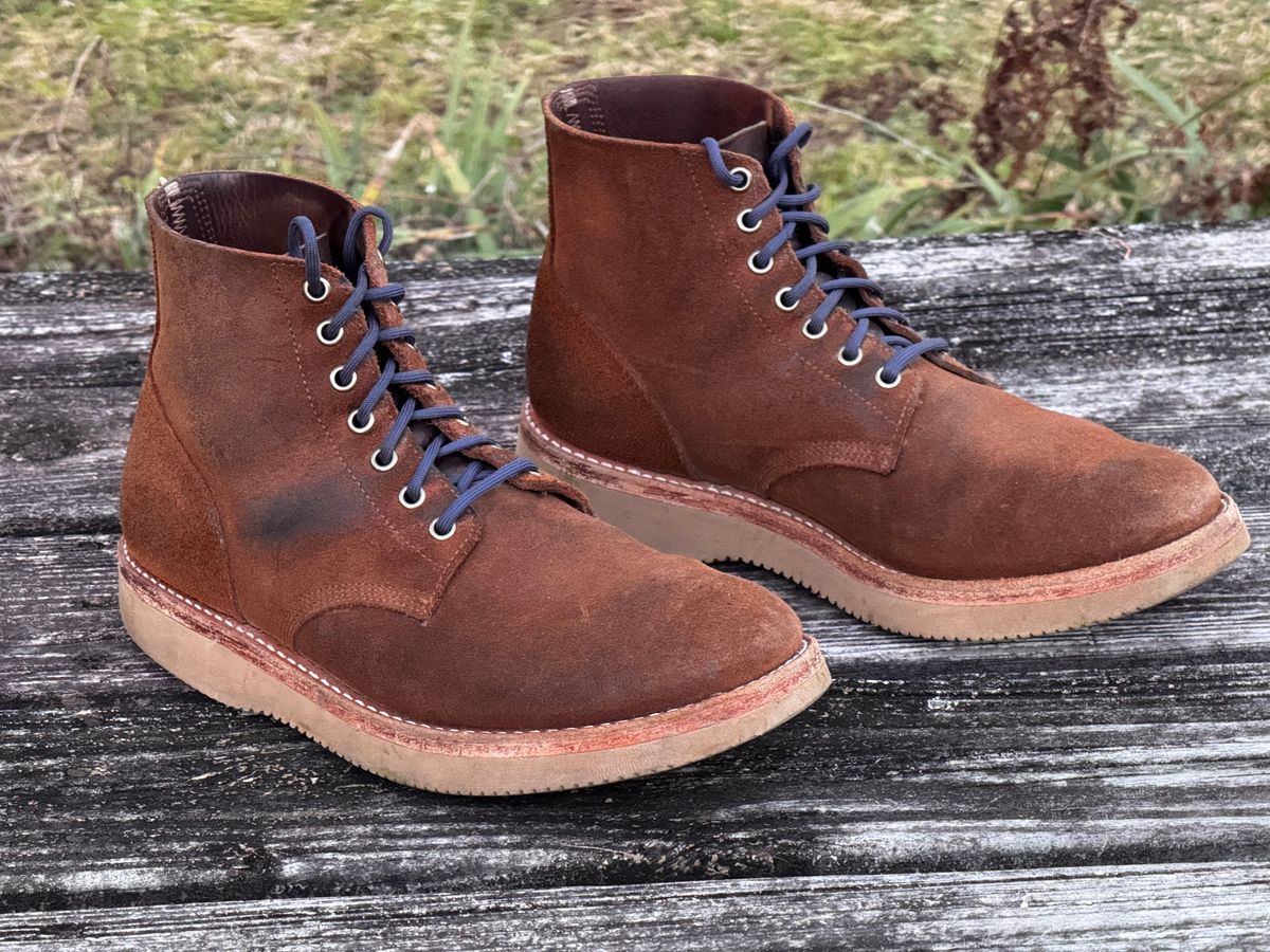 Photo by ShawnParr on March 3, 2025 of the Oak Street Bootmakers Field Boot in Seidel Aged Bark Roughout.