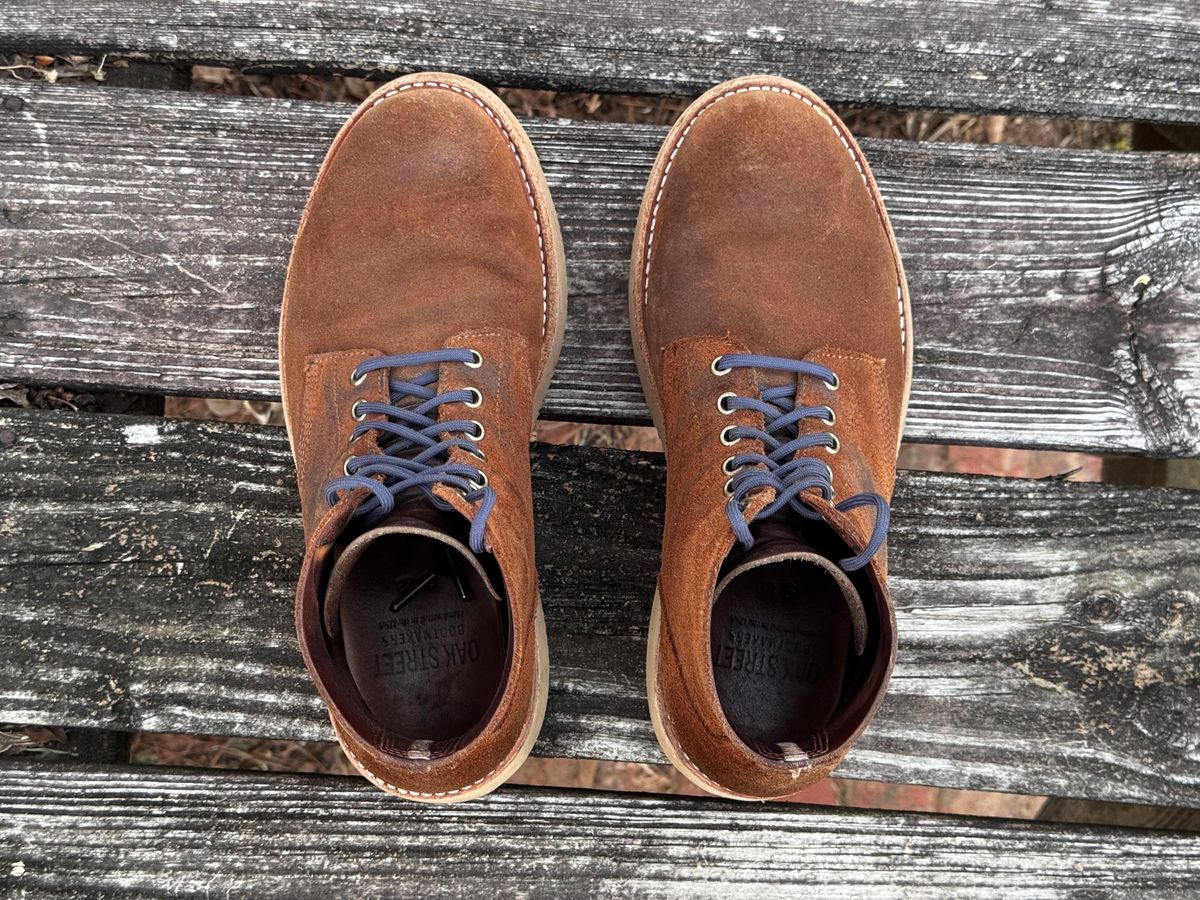 Photo by ShawnParr on March 3, 2025 of the Oak Street Bootmakers Field Boot in Seidel Aged Bark Roughout.