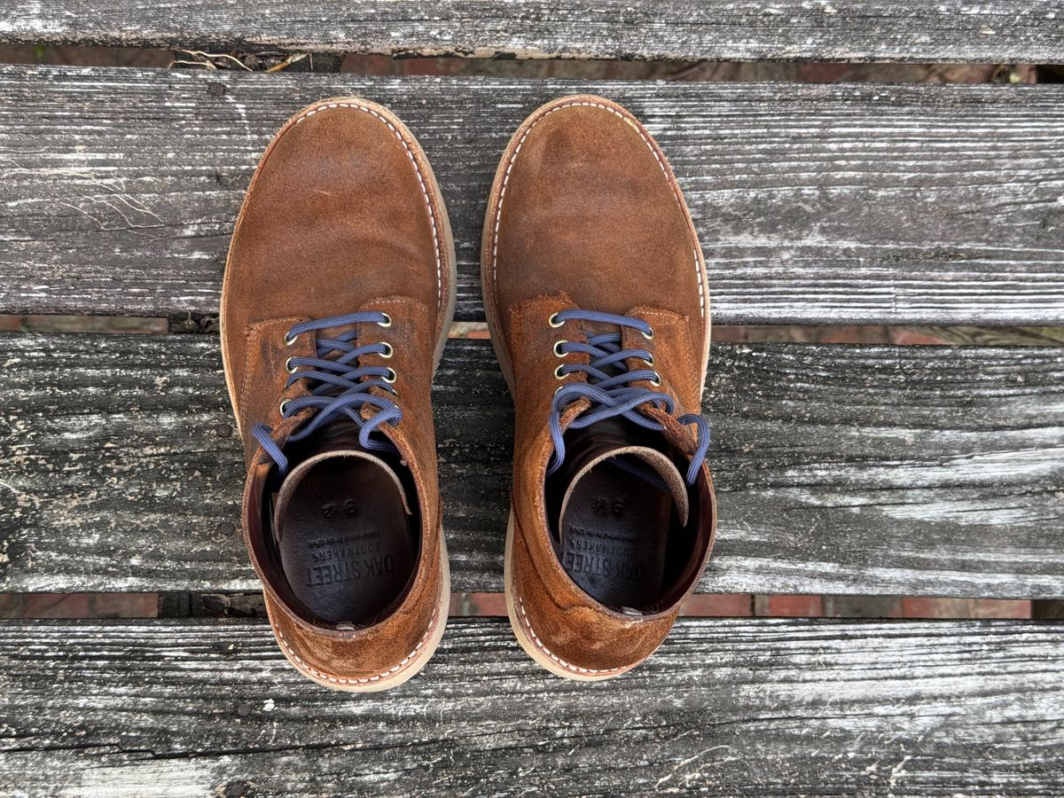 Photo by ShawnParr on April 4, 2025 of the Oak Street Bootmakers Field Boot in Seidel Aged Bark Roughout.