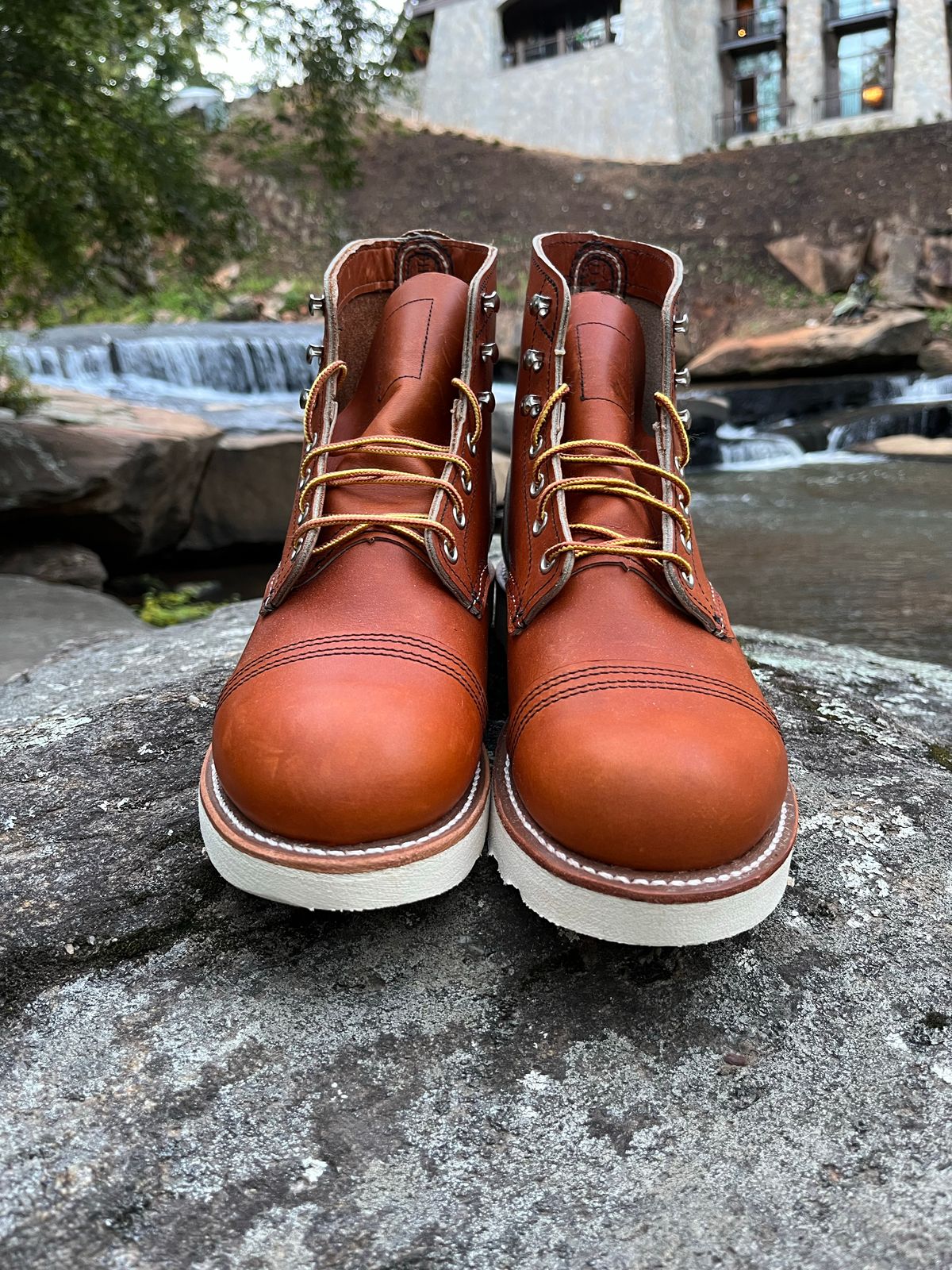 Photo by ethanisalive on October 4, 2022 of the Red Wing Iron Ranger in S.B. Foot Oro Legacy.
