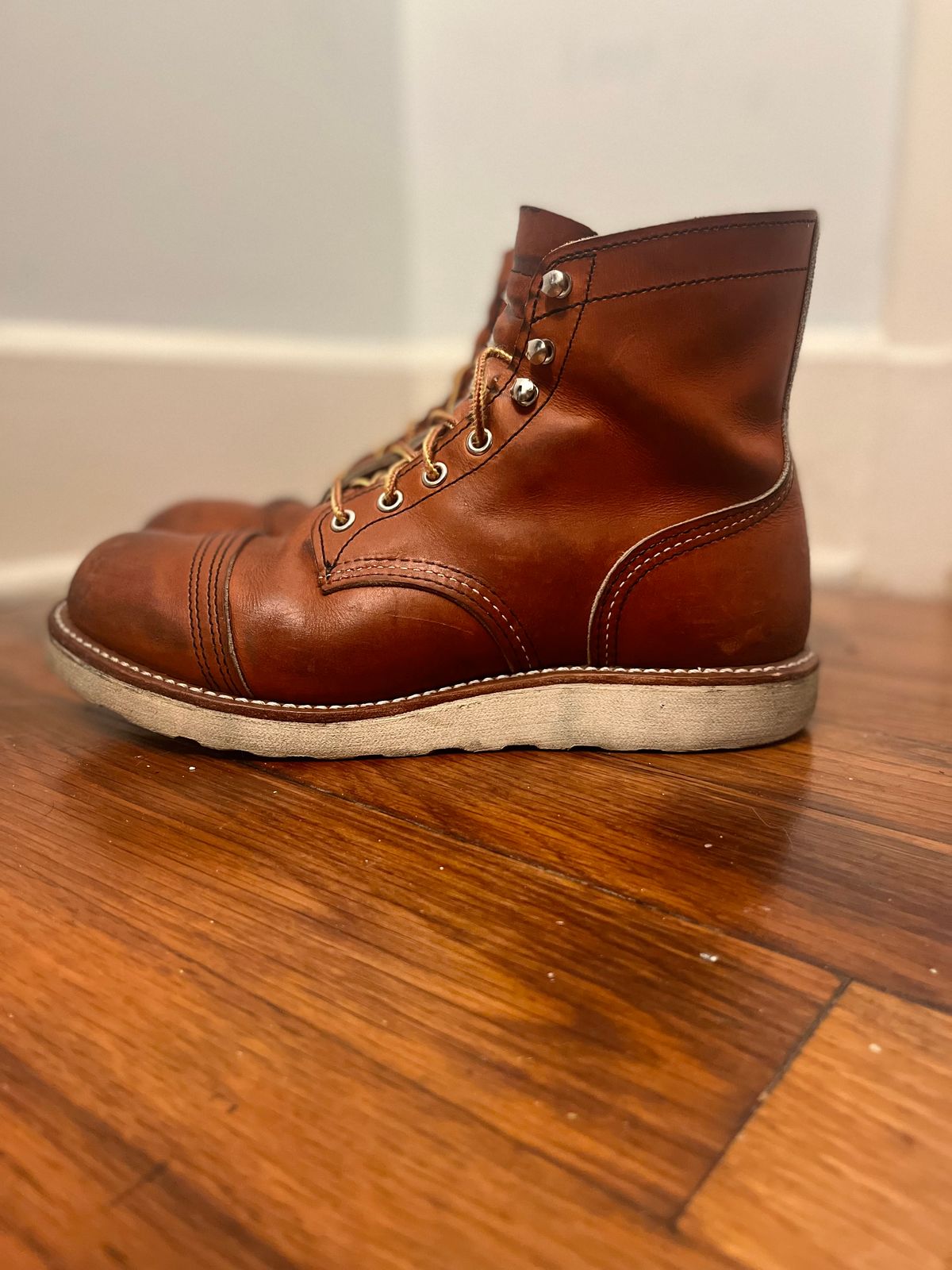 Photo by ethanisalive on November 6, 2022 of the Red Wing Iron Ranger in S.B. Foot Oro Legacy.