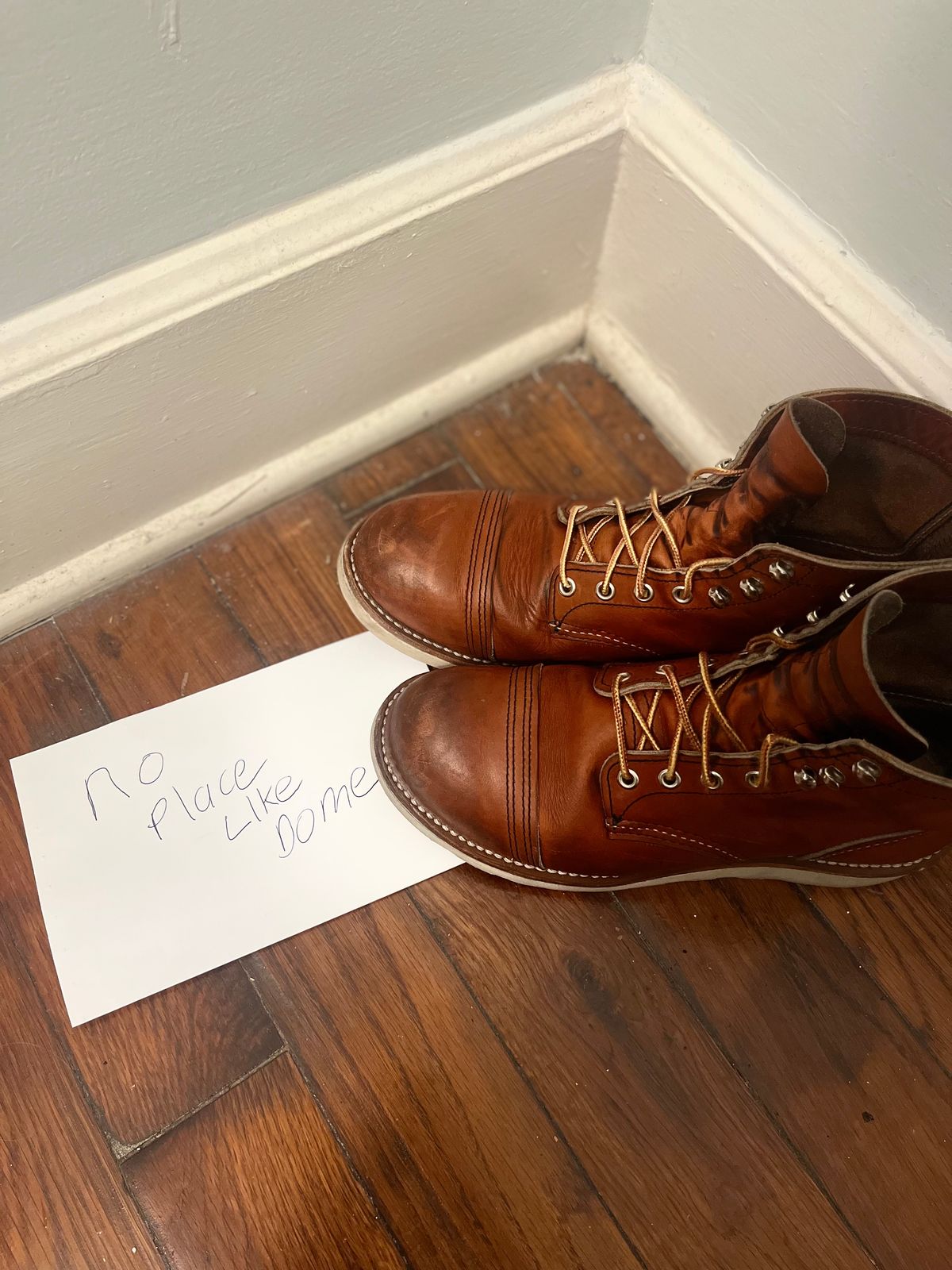 Photo by ethanisalive on November 6, 2022 of the Red Wing Iron Ranger in S.B. Foot Oro Legacy.