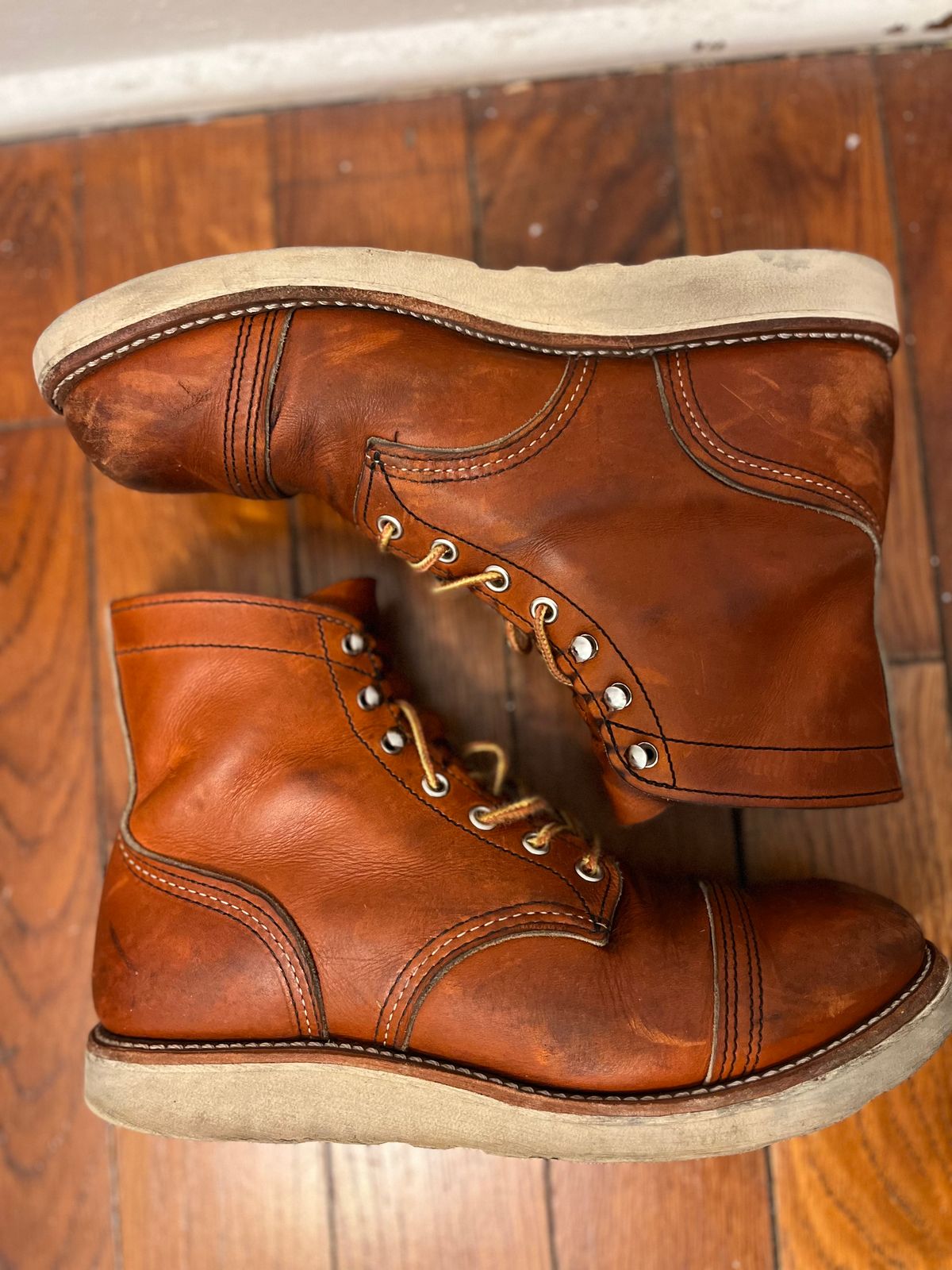 Photo by ethanisalive on January 6, 2023 of the Red Wing Iron Ranger in S.B. Foot Oro Legacy.