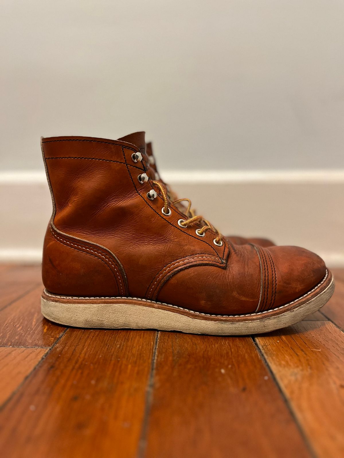 Photo by ethanisalive on January 6, 2023 of the Red Wing Iron Ranger in S.B. Foot Oro Legacy.