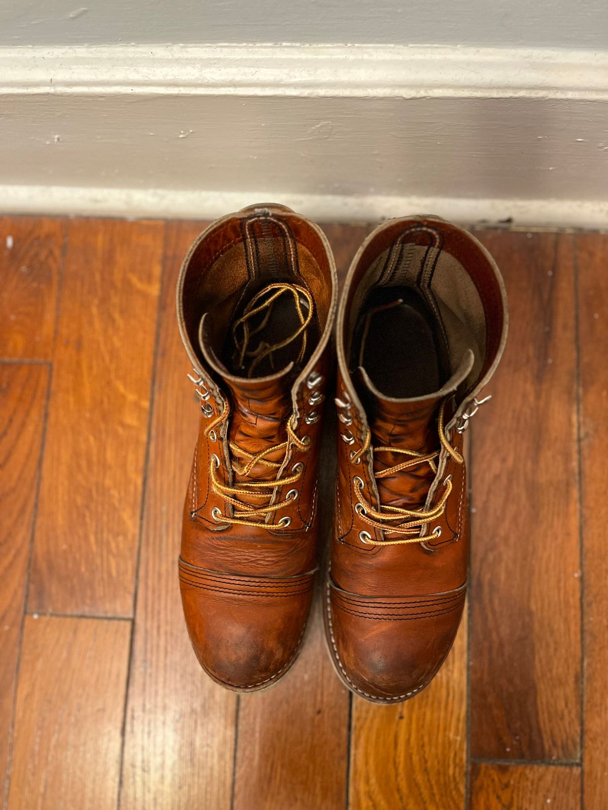 Photo by ethanisalive on January 6, 2023 of the Red Wing Iron Ranger in S.B. Foot Oro Legacy.