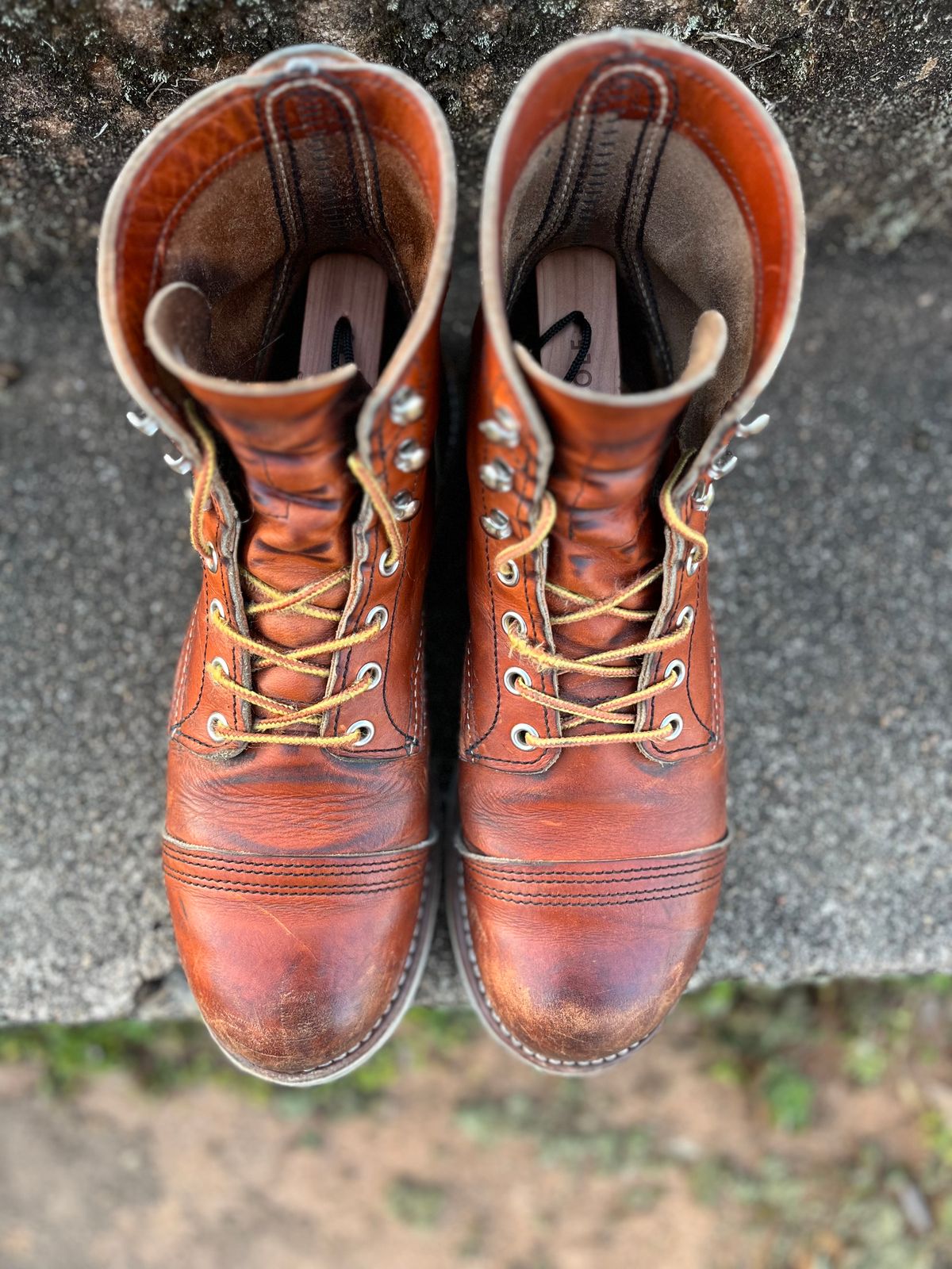 Photo by ethanisalive on February 5, 2023 of the Red Wing Iron Ranger in S.B. Foot Oro Legacy.
