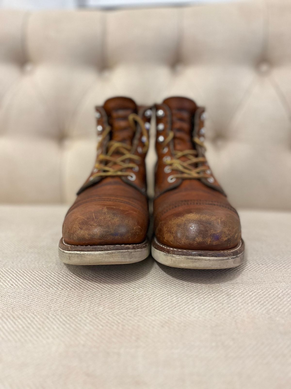 Photo by ethanisalive on March 6, 2023 of the Red Wing Iron Ranger in S.B. Foot Oro Legacy.