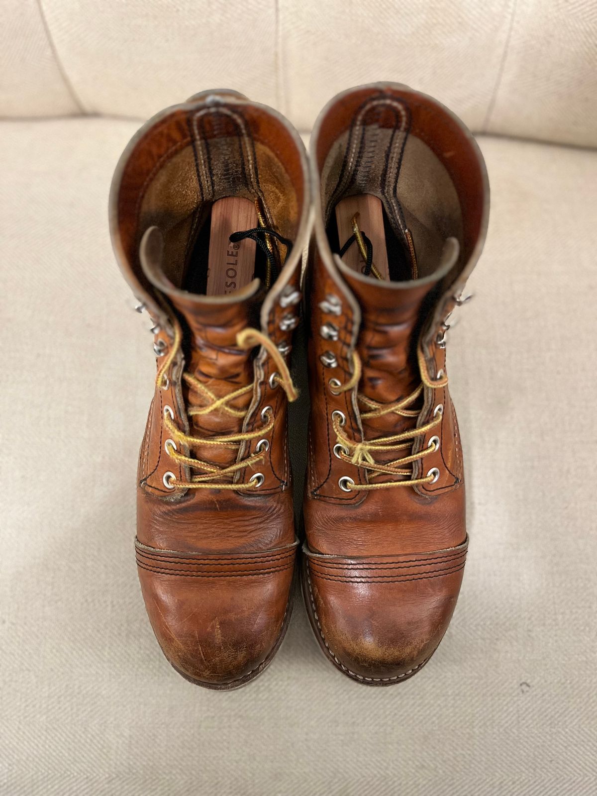Photo by ethanisalive on March 6, 2023 of the Red Wing Iron Ranger in S.B. Foot Oro Legacy.