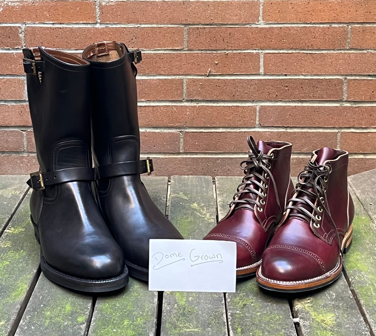 Photo by DesperadoUnderTheEaves on November 9, 2023 of the Viberg Service Boot BCT in Horween Color 8 Chromexcel.