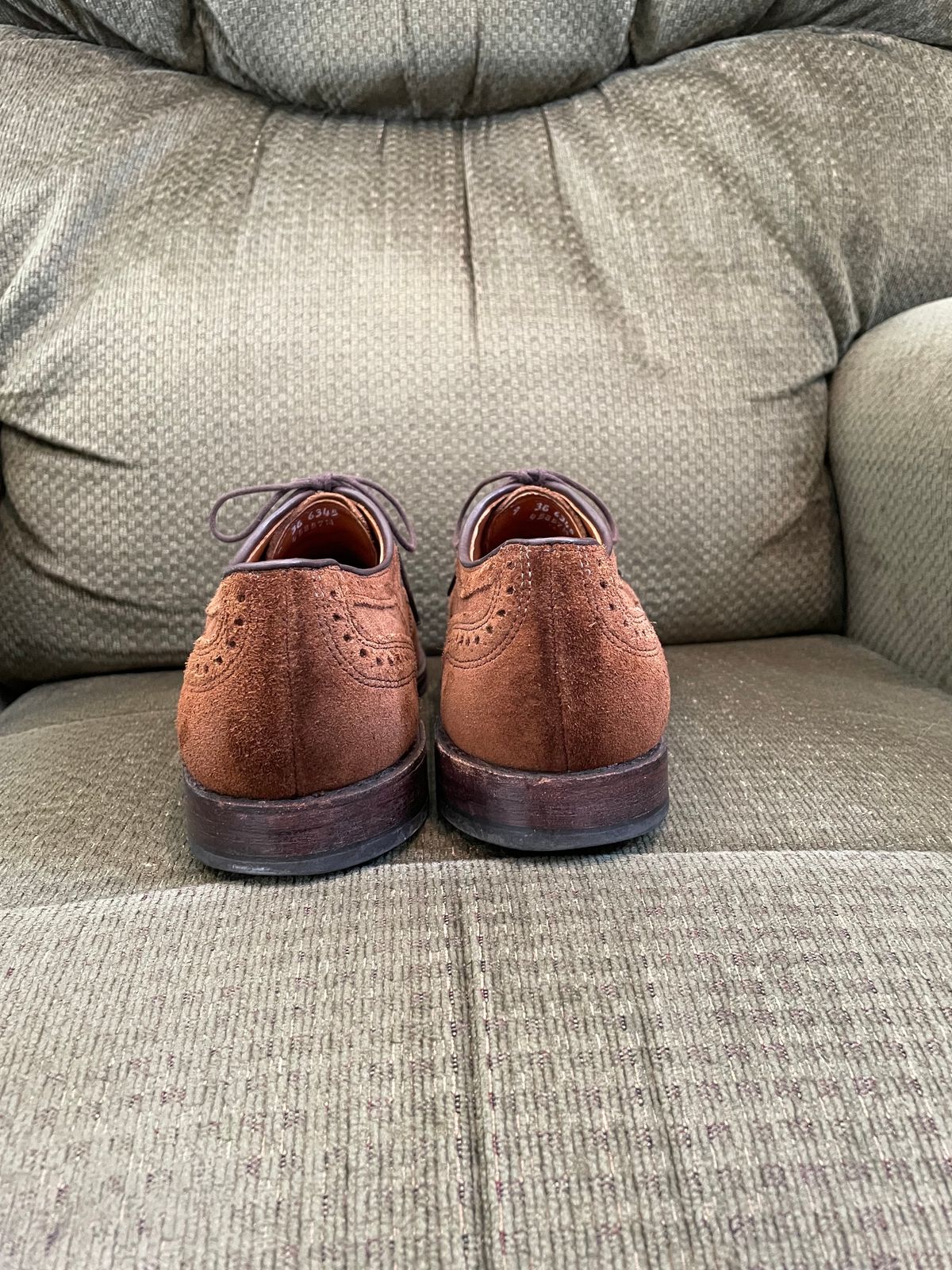 Photo by QuietRyter on October 1, 2023 of the Allen Edmonds Strand in Snuff Brown Suede.