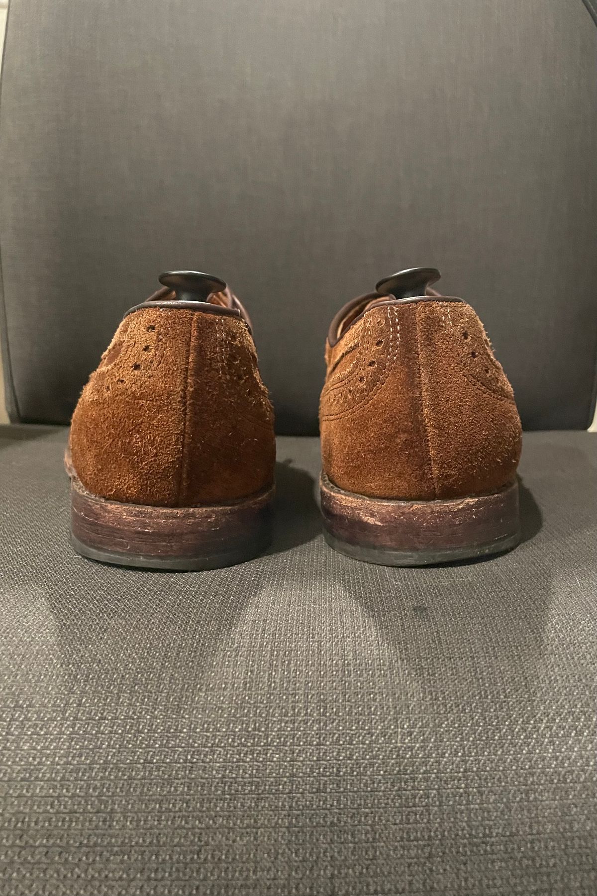 Photo by QuietRyter on December 5, 2023 of the Allen Edmonds Strand in Snuff Brown Suede.