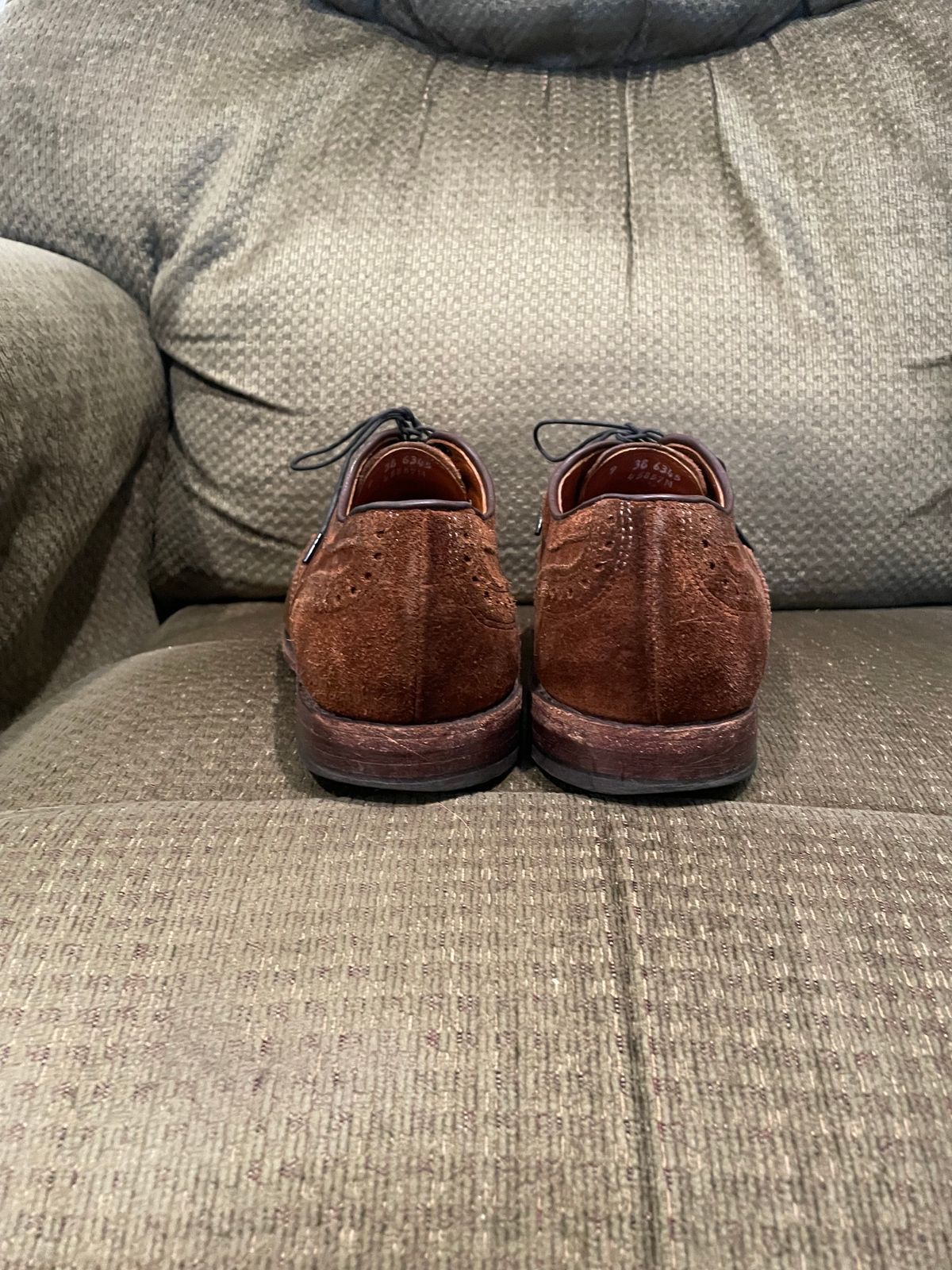 Photo by QuietRyter on February 6, 2024 of the Allen Edmonds Strand in Snuff Brown Suede.