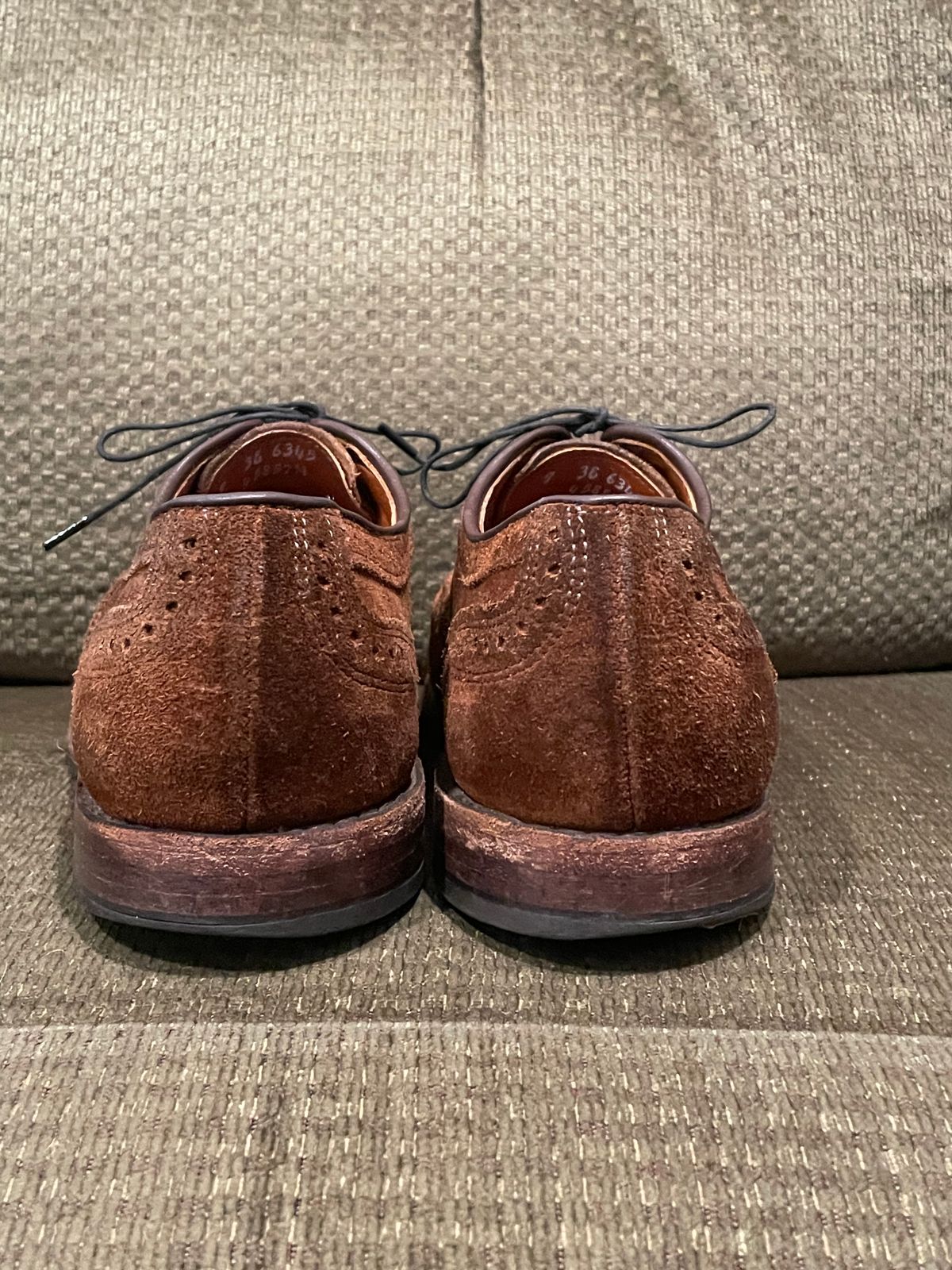 Photo by QuietRyter on April 6, 2024 of the Allen Edmonds Strand in Snuff Brown Suede.