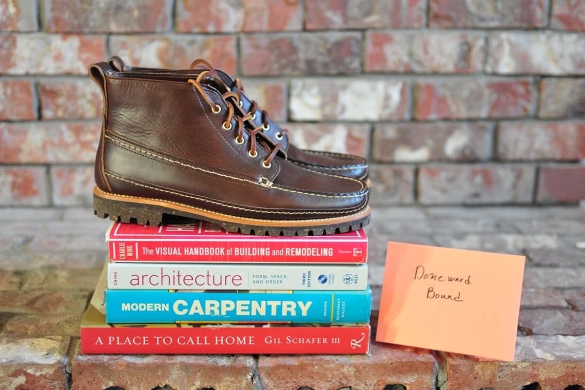 Photo by Shawn on October 4, 2023 of the Oak Street Bootmakers Camp Boot in Horween Brown Chromexcel.