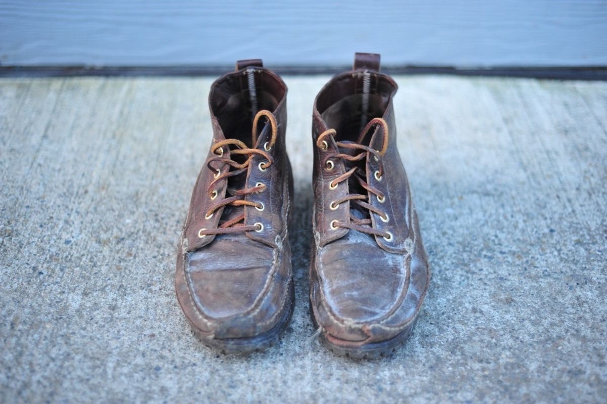 Photo by Shawn on February 3, 2024 of the Oak Street Bootmakers Camp Boot in Horween Brown Chromexcel.
