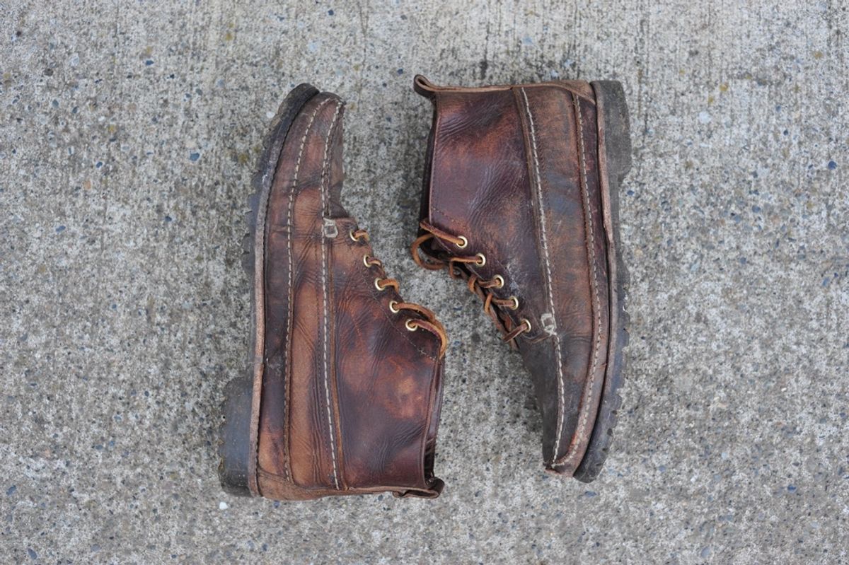Photo by Shawn on March 3, 2024 of the Oak Street Bootmakers Camp Boot in Horween Brown Chromexcel.
