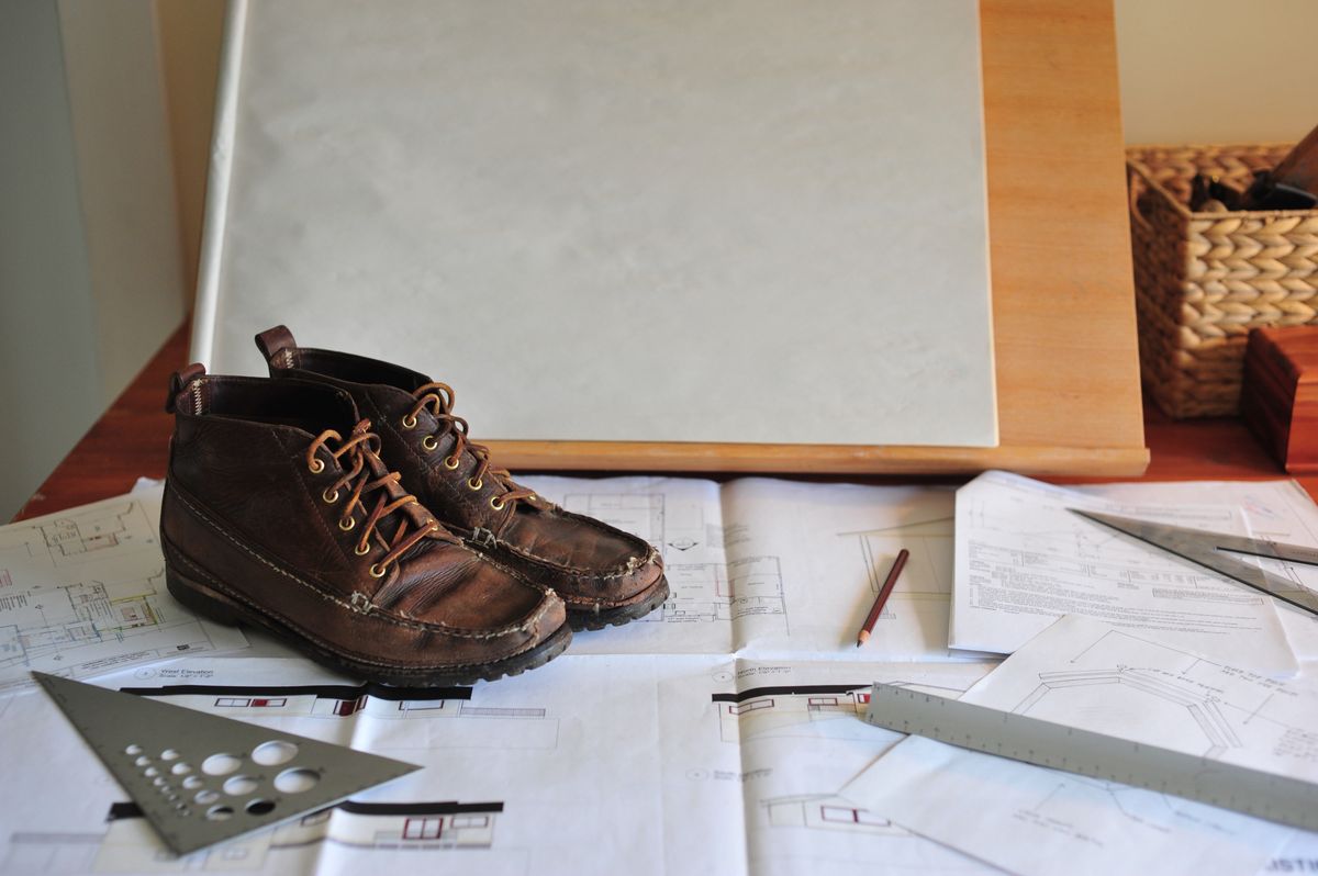 Photo by Shawn on April 6, 2024 of the Oak Street Bootmakers Camp Boot in Horween Brown Chromexcel.