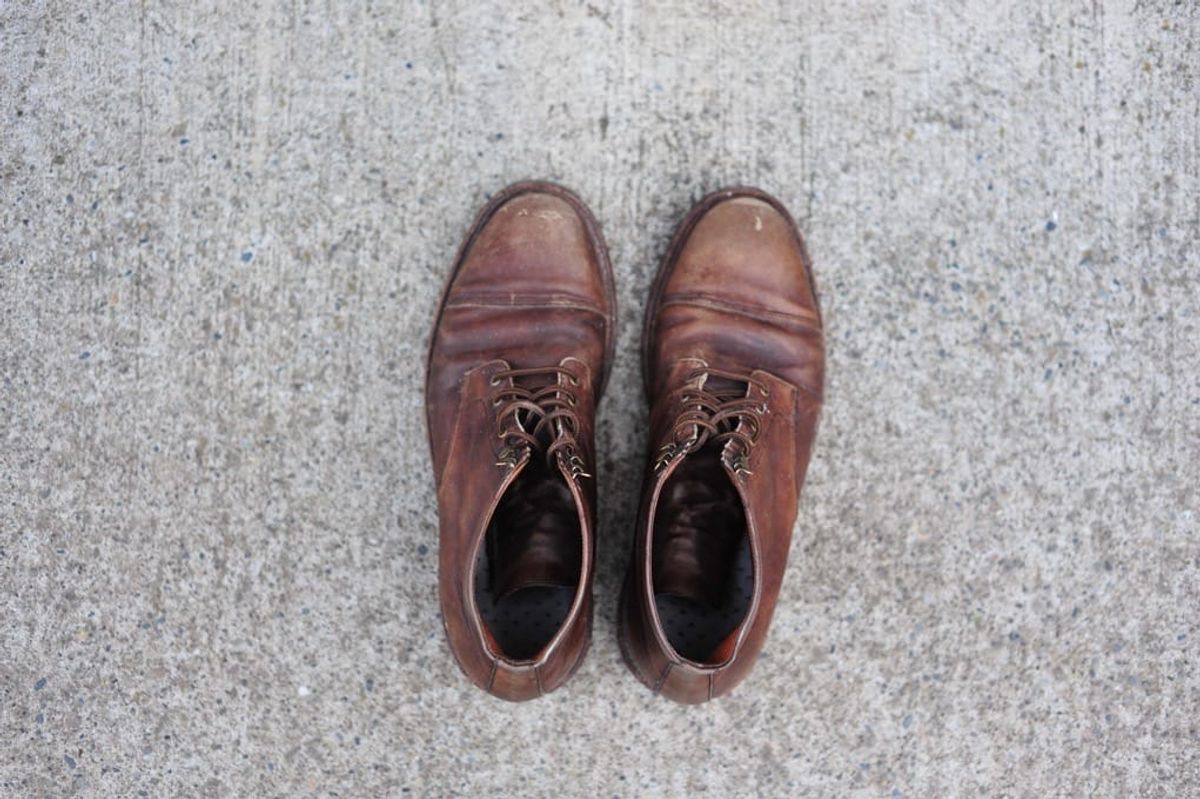 Photo by Shawn on April 2, 2023 of the Grant Stone Cap Toe Boot in D'Annonay Choco Rusticalf.