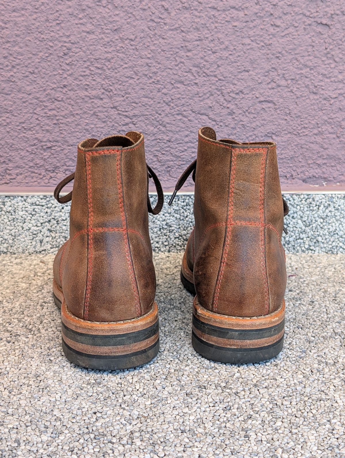 Photo by Rieslingspaschteit on July 9, 2026 of the Urban Shepherd Original in Waxed Portugese Calfskin.