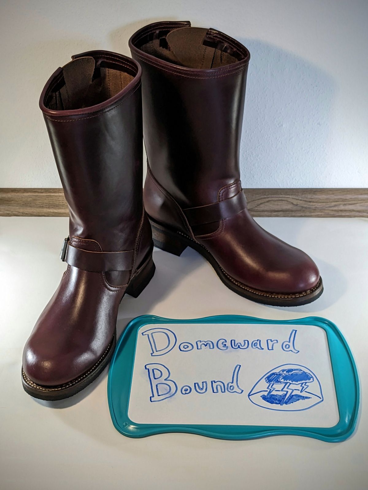 Photo by Rieslingspaschteit on October 1, 2023 of the Sendra Engineer Boot 18345 in Horween Color 8 Chromexcel.