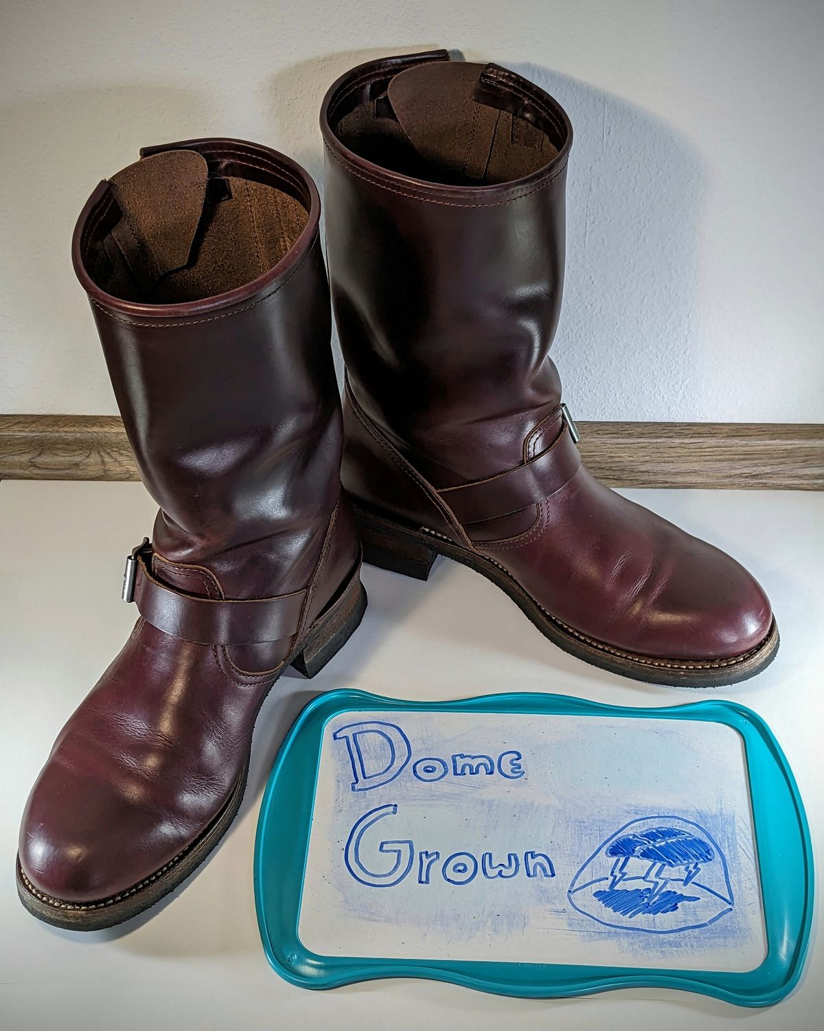 Photo by Rieslingspaschteit on November 1, 2023 of the Sendra Engineer Boot 18345 in Horween Color 8 Chromexcel.