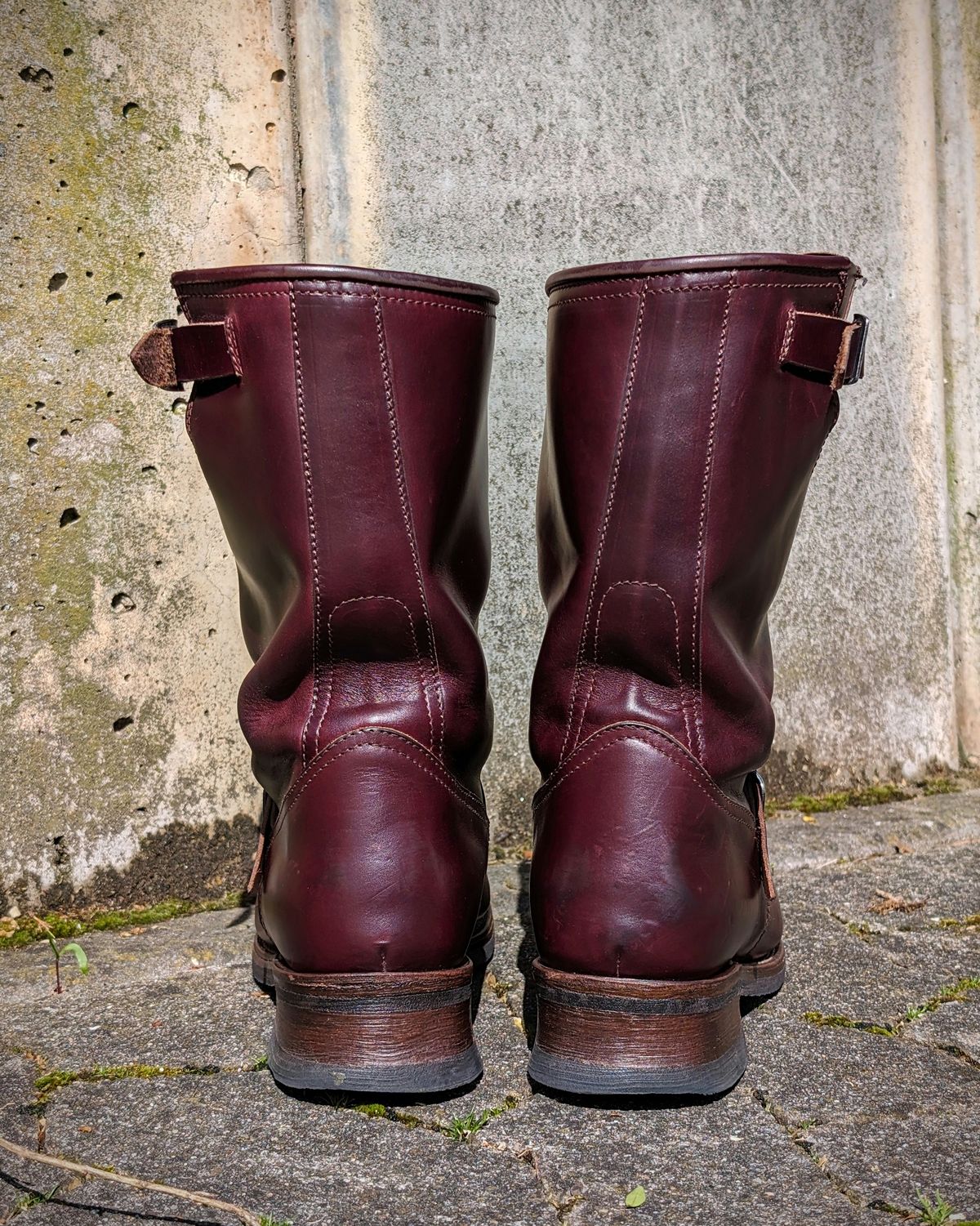 Photo by Rieslingspaschteit on April 1, 2024 of the Sendra Engineer Boot 18345 in Horween Color 8 Chromexcel.