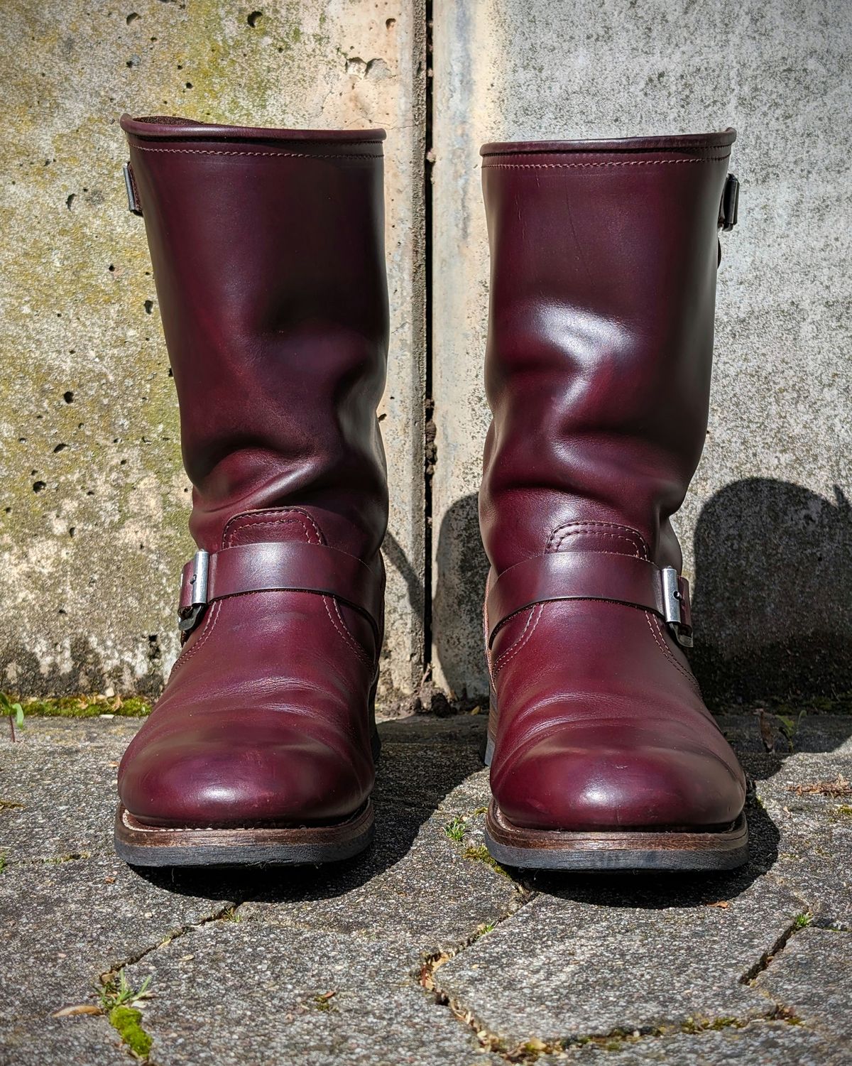 Photo by Rieslingspaschteit on April 1, 2024 of the Sendra Engineer Boot 18345 in Horween Color 8 Chromexcel.