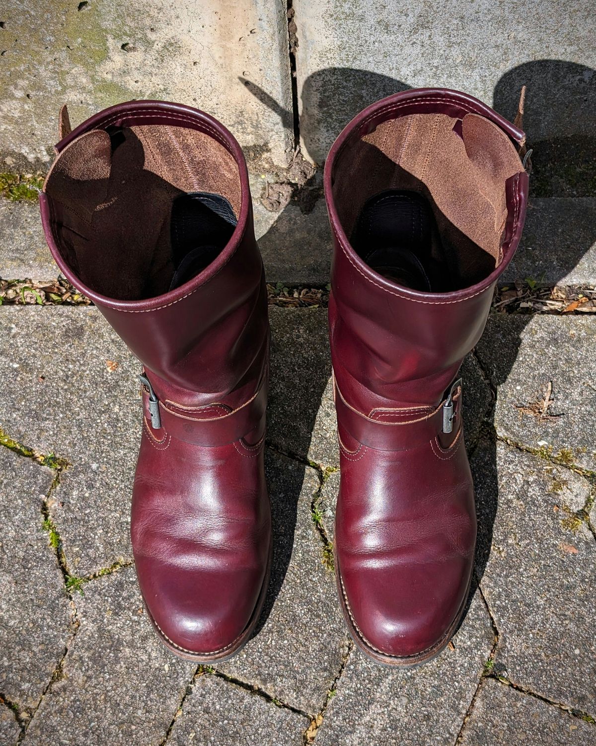 Photo by Rieslingspaschteit on April 1, 2024 of the Sendra Engineer Boot 18345 in Horween Color 8 Chromexcel.