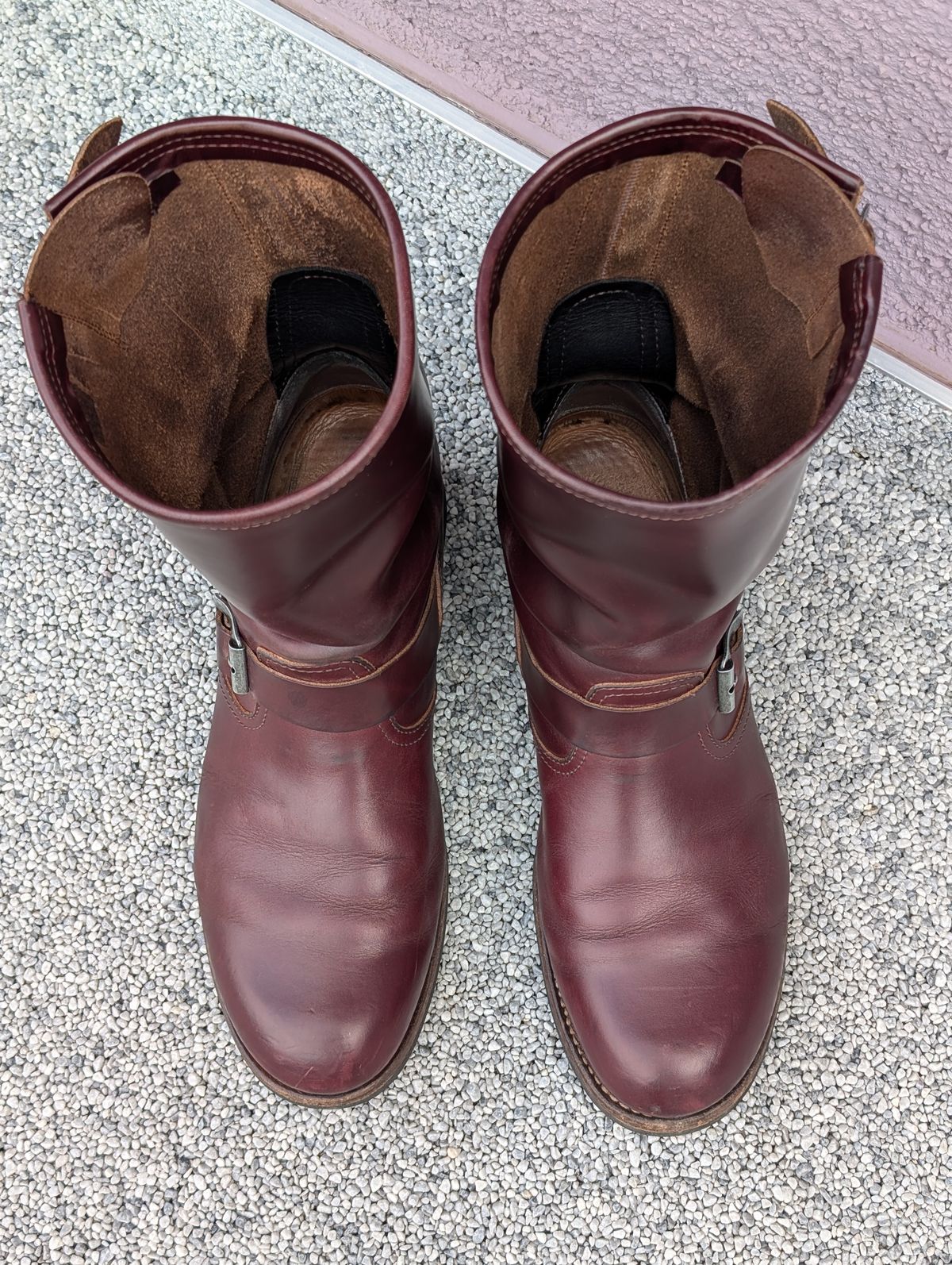 Photo by Rieslingspaschteit on July 6, 2024 of the Sendra Engineer Boot 18345 in Horween Color 8 Chromexcel.