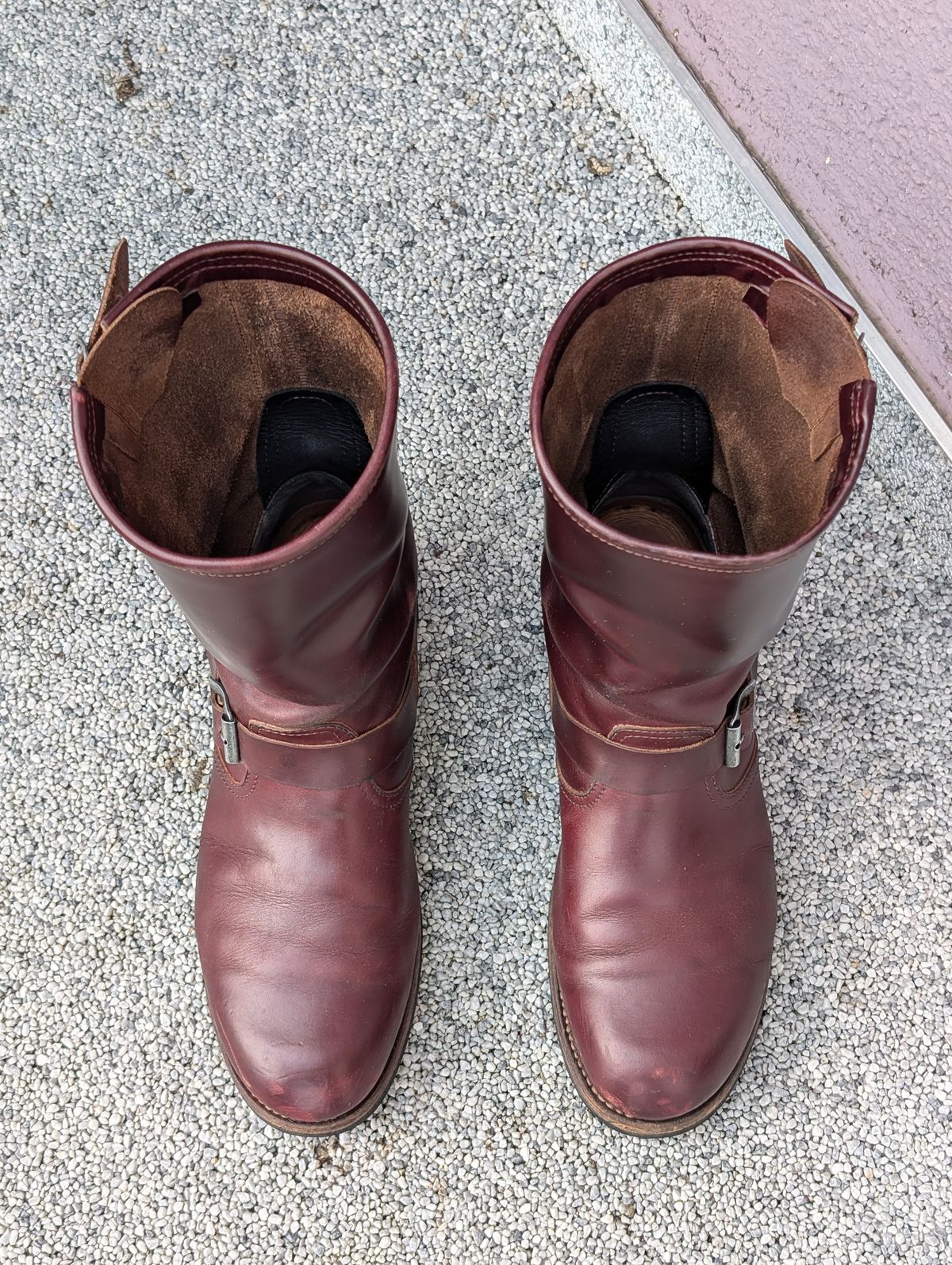 Photo by Rieslingspaschteit on July 7, 2024 of the Sendra Engineer Boot 18345 in Horween Color 8 Chromexcel.