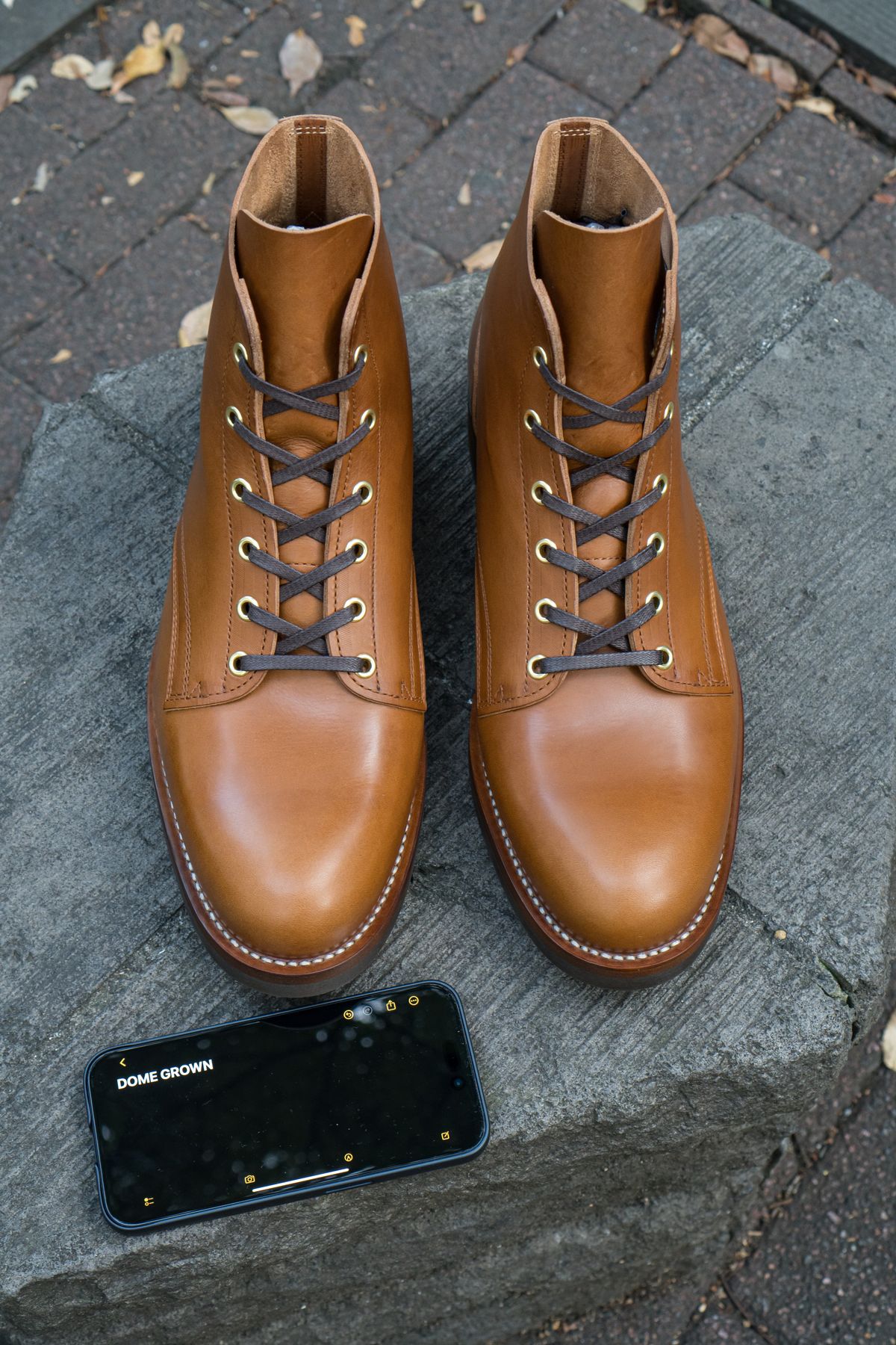 Photo by shoegazing on November 5, 2023 of the Jack & White Brothers Letterman ZERO in Badalassi Carlo Cognac Minerva.