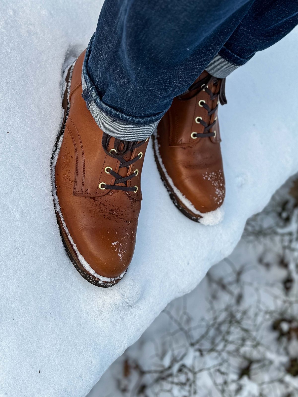 Photo by shoegazing on December 4, 2023 of the Jack & White Brothers Letterman ZERO in Badalassi Carlo Cognac Minerva.