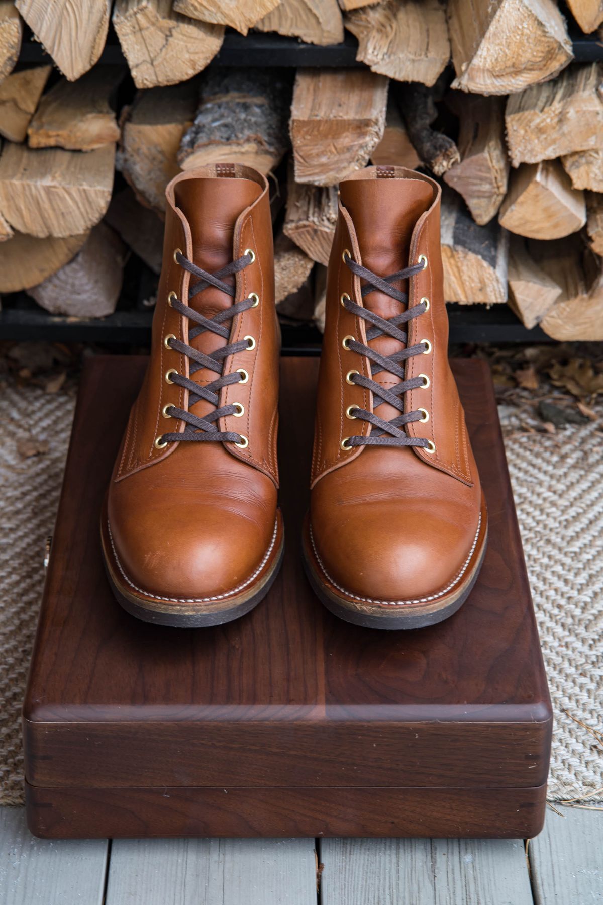 Photo by shoegazing on December 4, 2023 of the Jack & White Brothers Letterman ZERO in Badalassi Carlo Cognac Minerva.