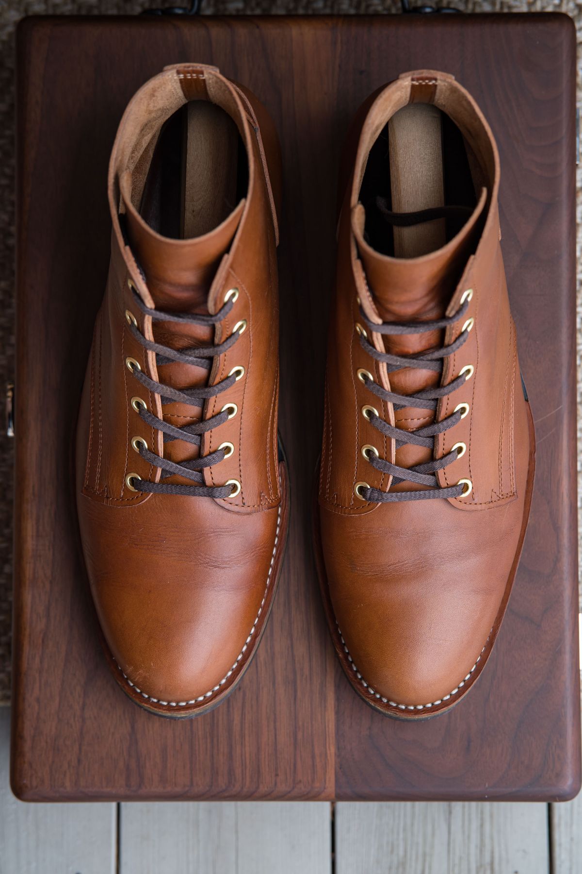 Photo by shoegazing on December 4, 2023 of the Jack & White Brothers Letterman ZERO in Badalassi Carlo Cognac Minerva.